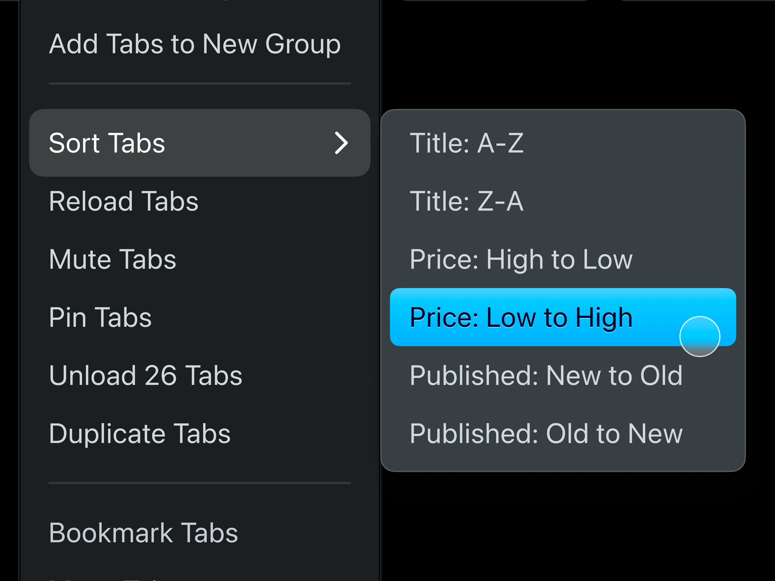 Firefox Sort Tabs Feature Concept