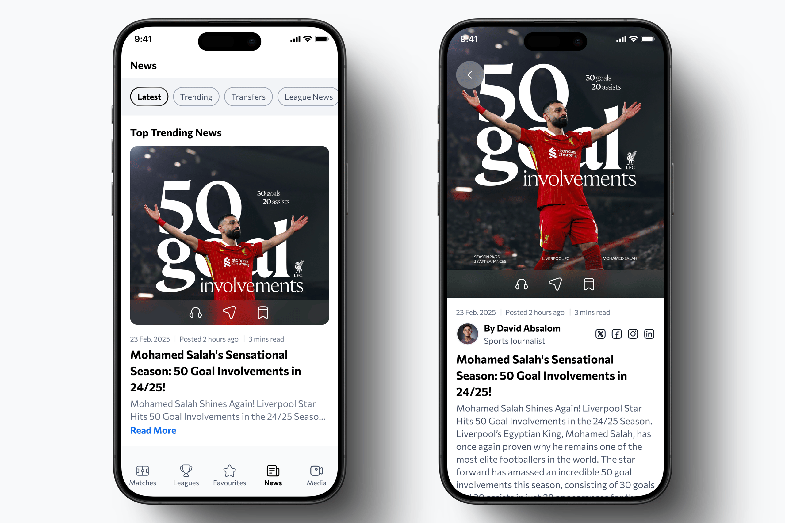 Crafting a Football App Experience Tailored for Fans - WIP