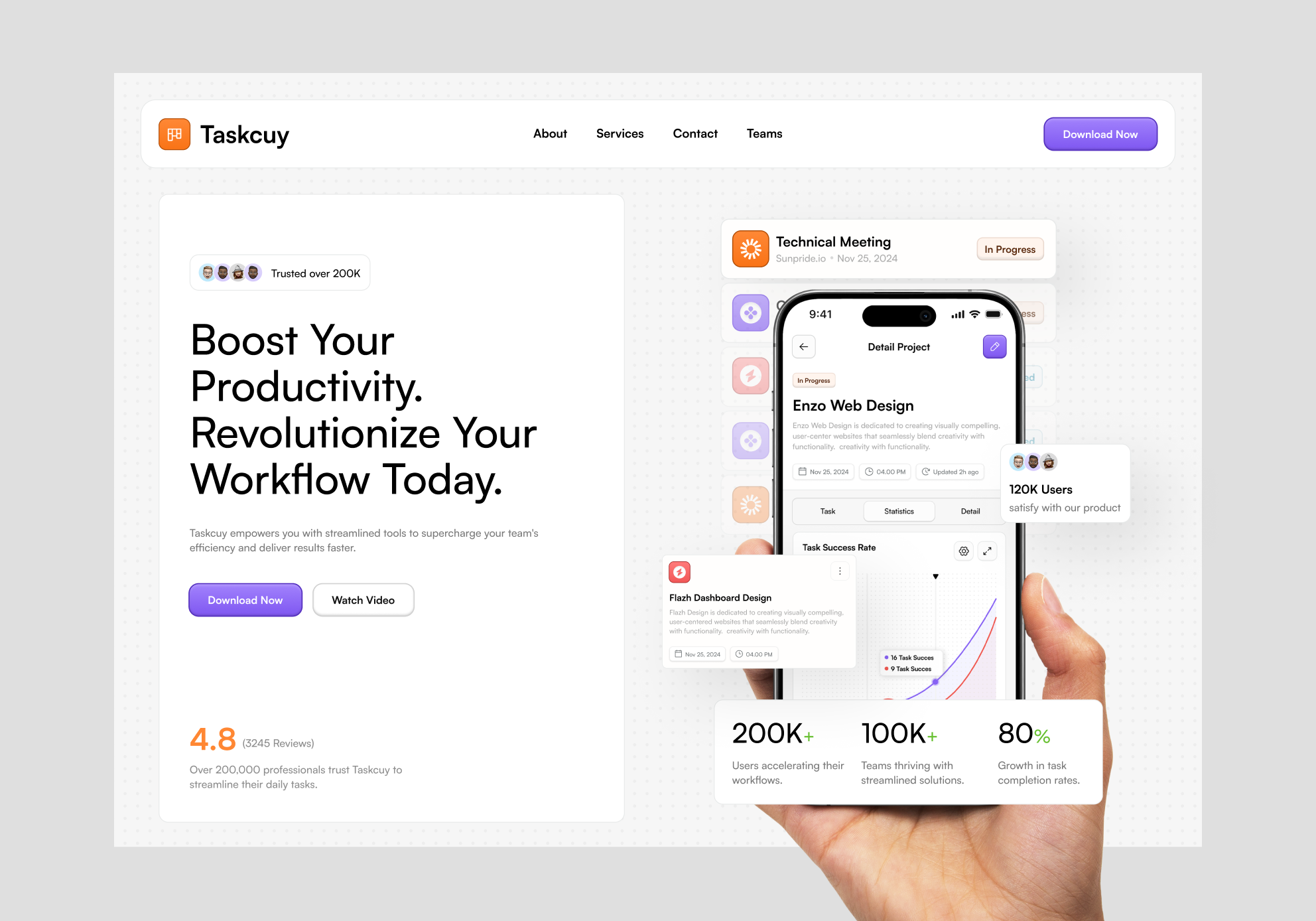 Task Management Landing Page