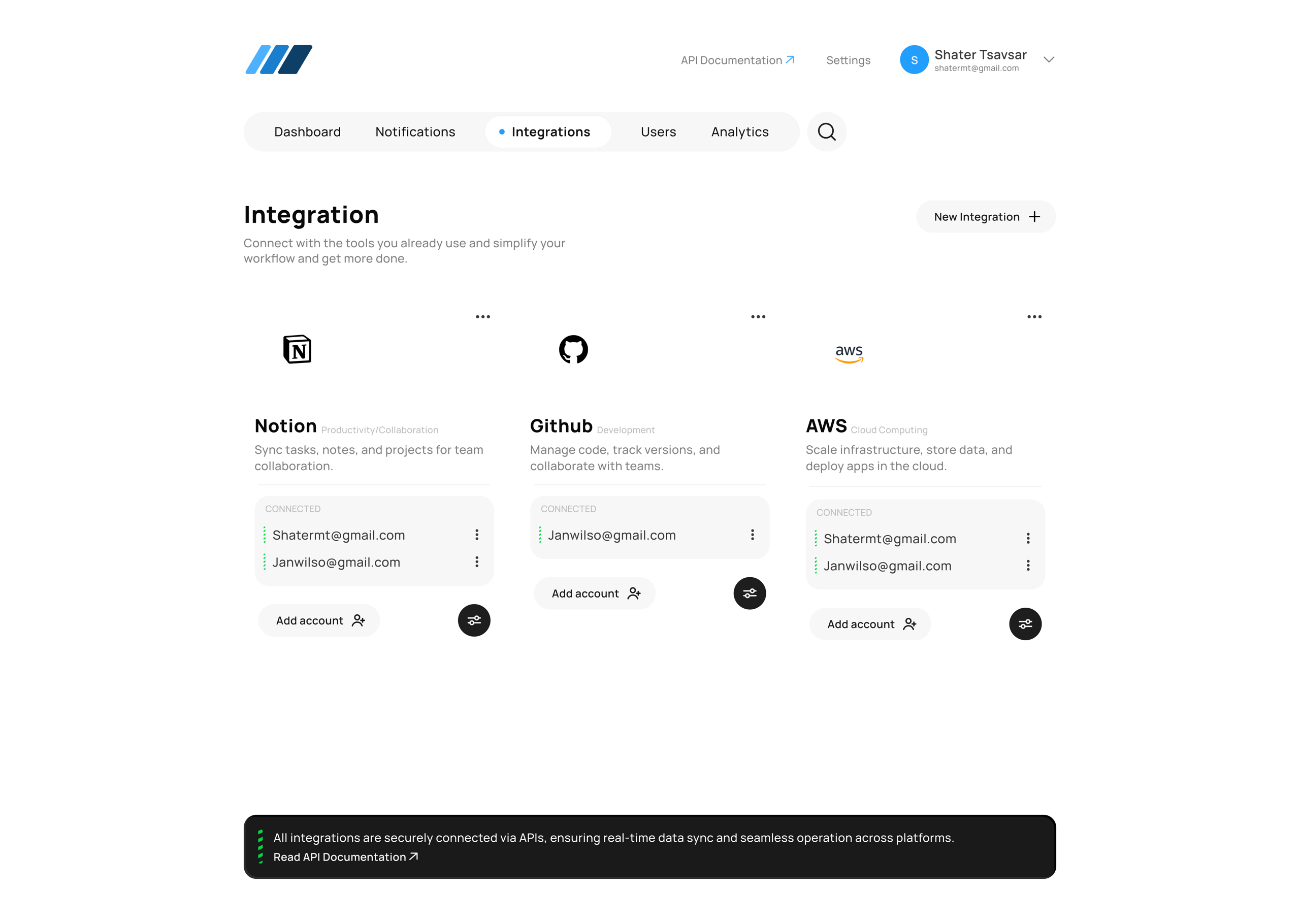 Integrations - SaaS Product