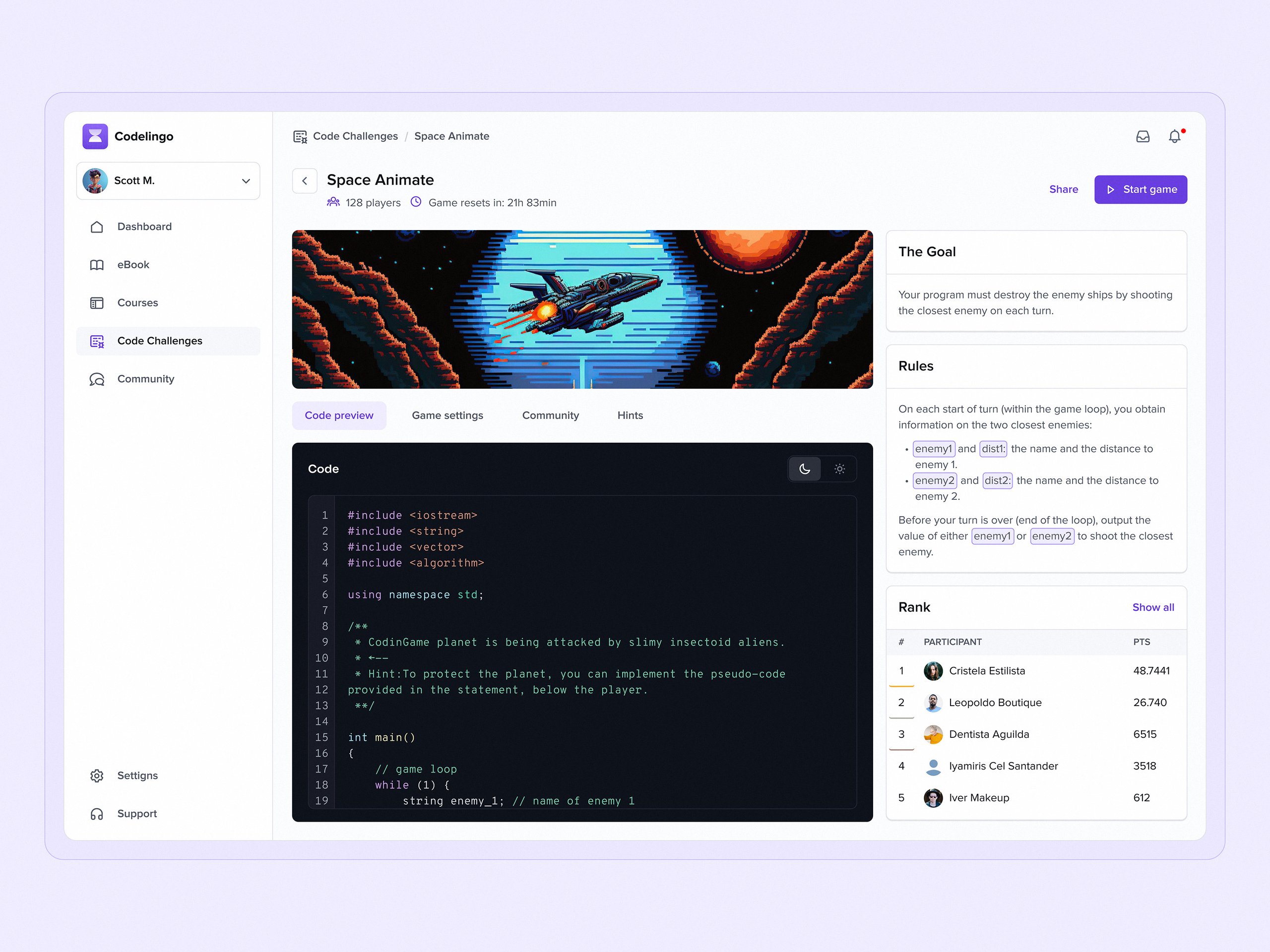 Codelingo - Course Website Platform