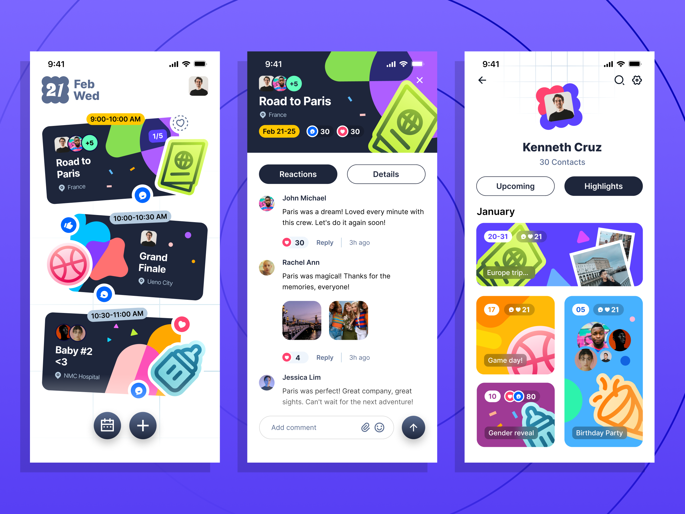 Calendar app for Life Events 