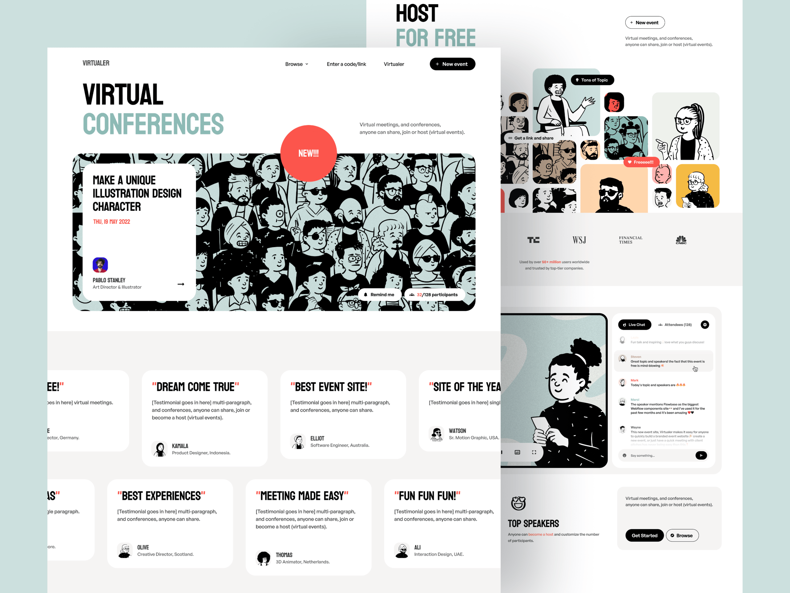 Virtual Website UI UX Design