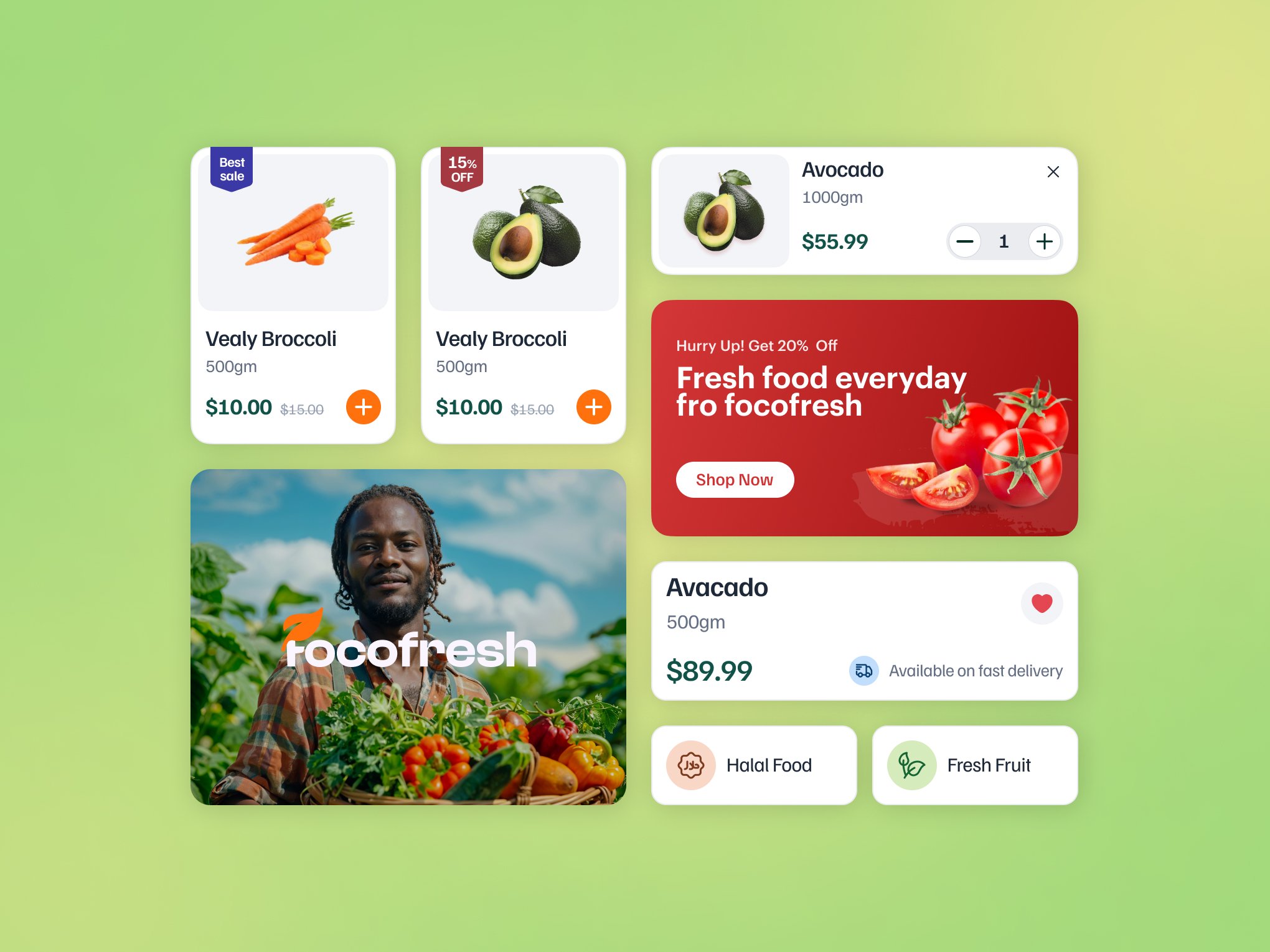 Grocery Mobile App UI Kit