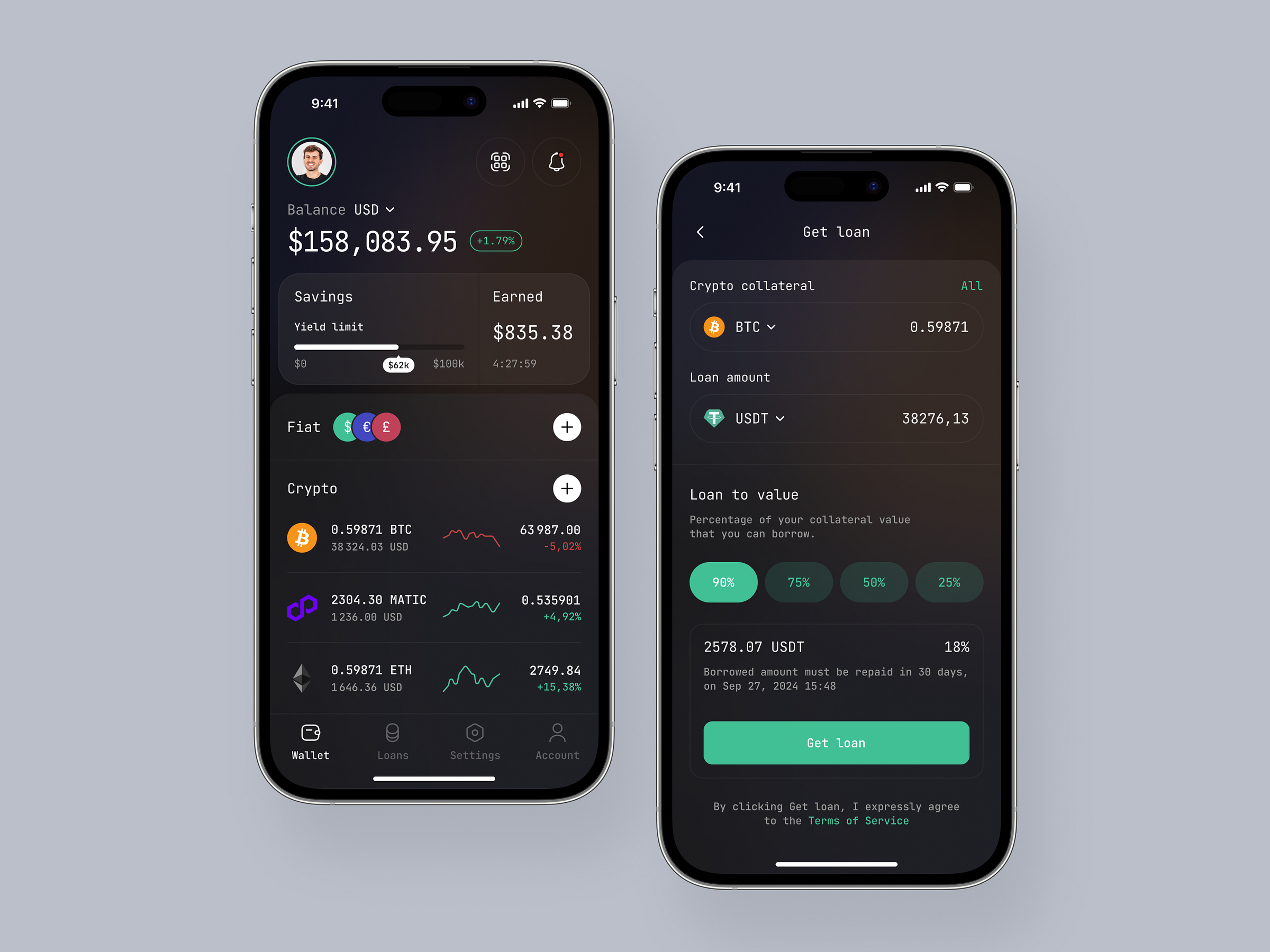 Crypto Loan Mobile App by Ronas IT | Layers