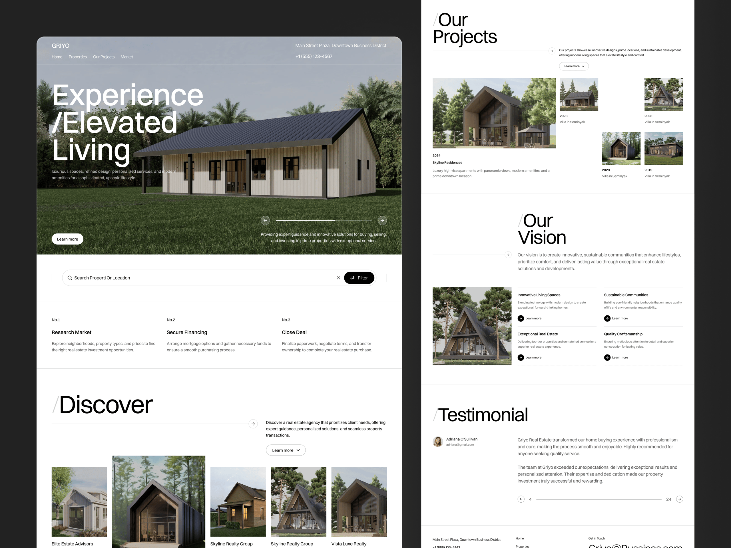 Griyo - Real Estate Landing Page