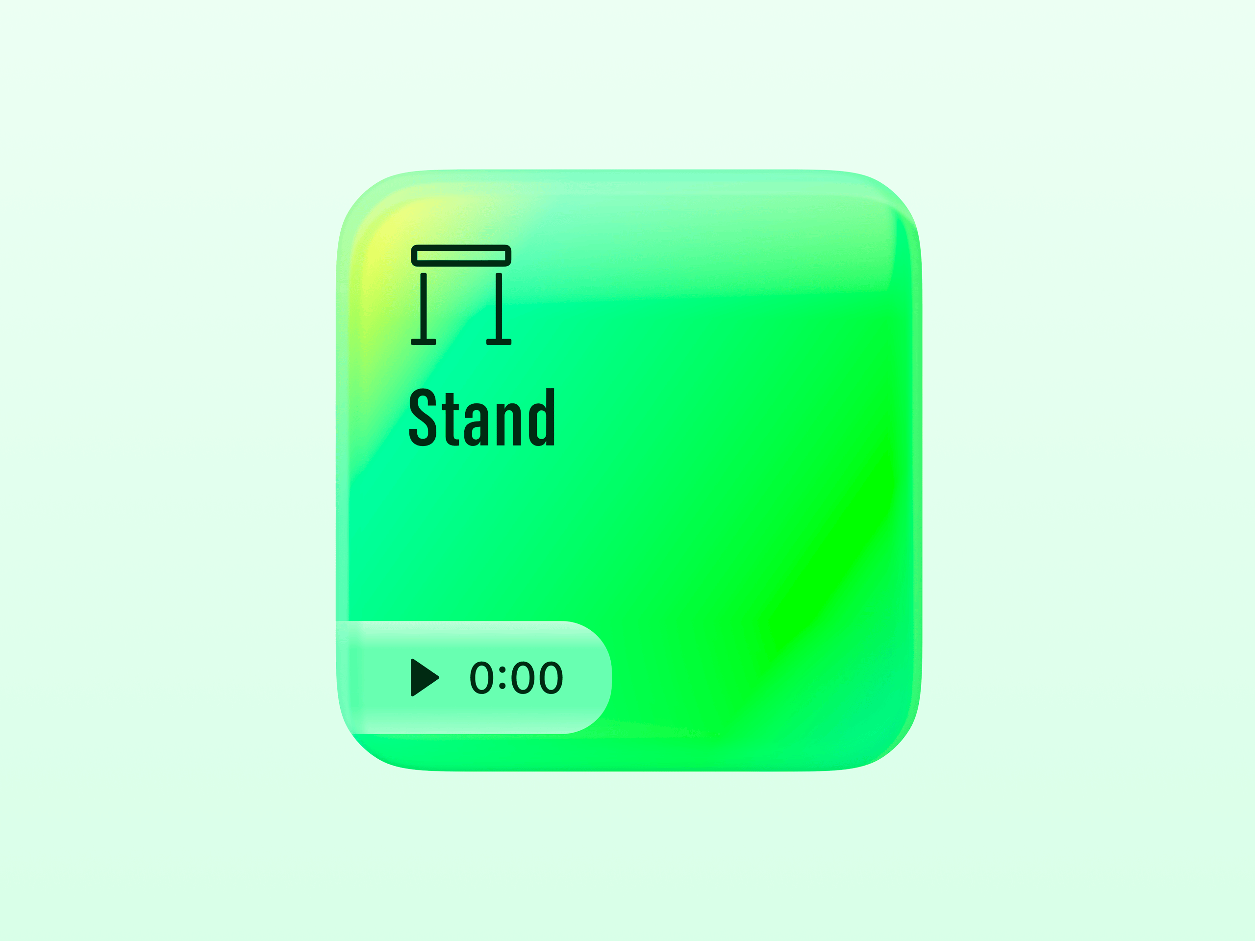 iOS Stand Timer UI