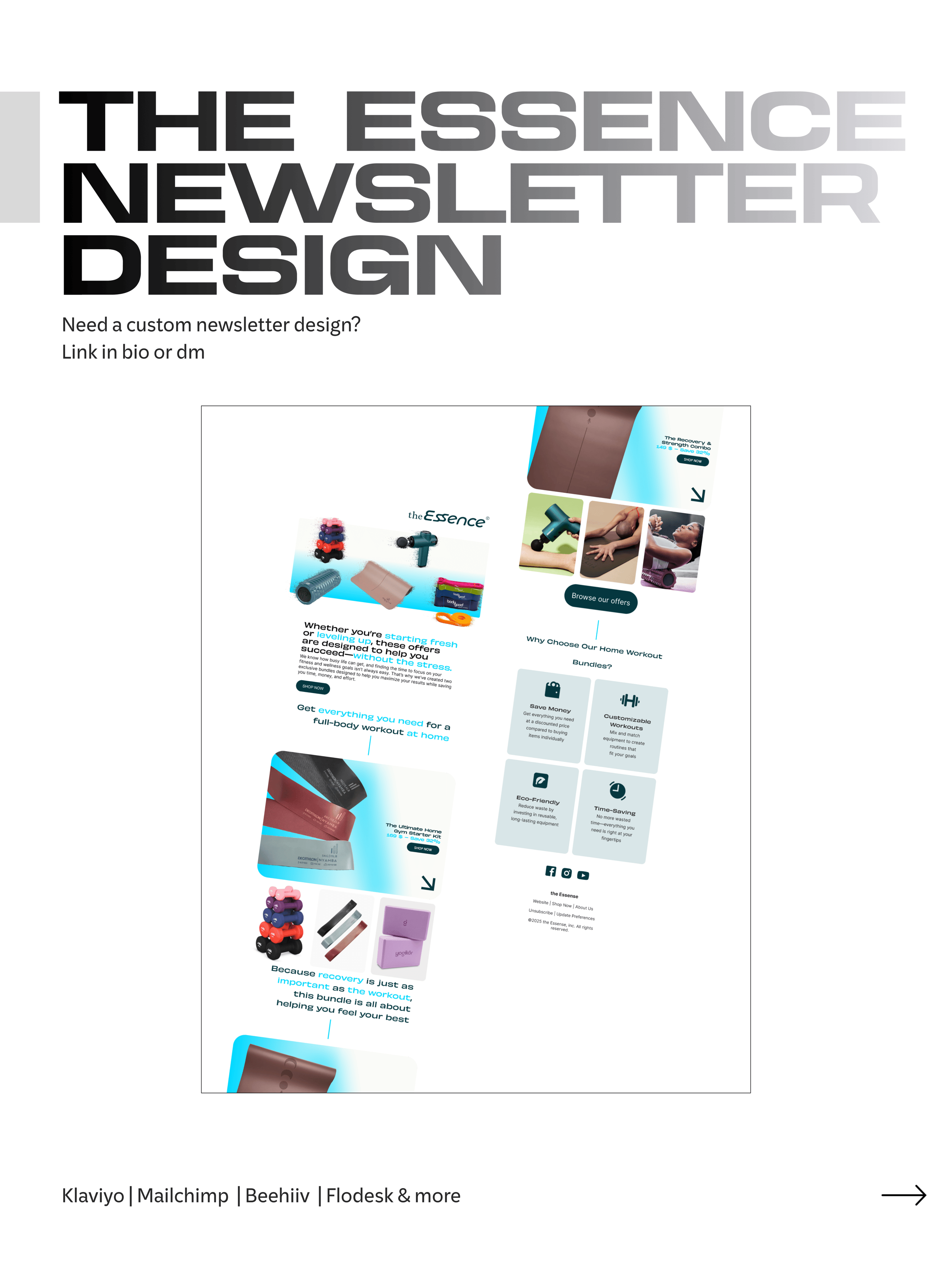 Mailchimp | Flodesk | Klaviyo| Beehiiv | Email Newsletter Design