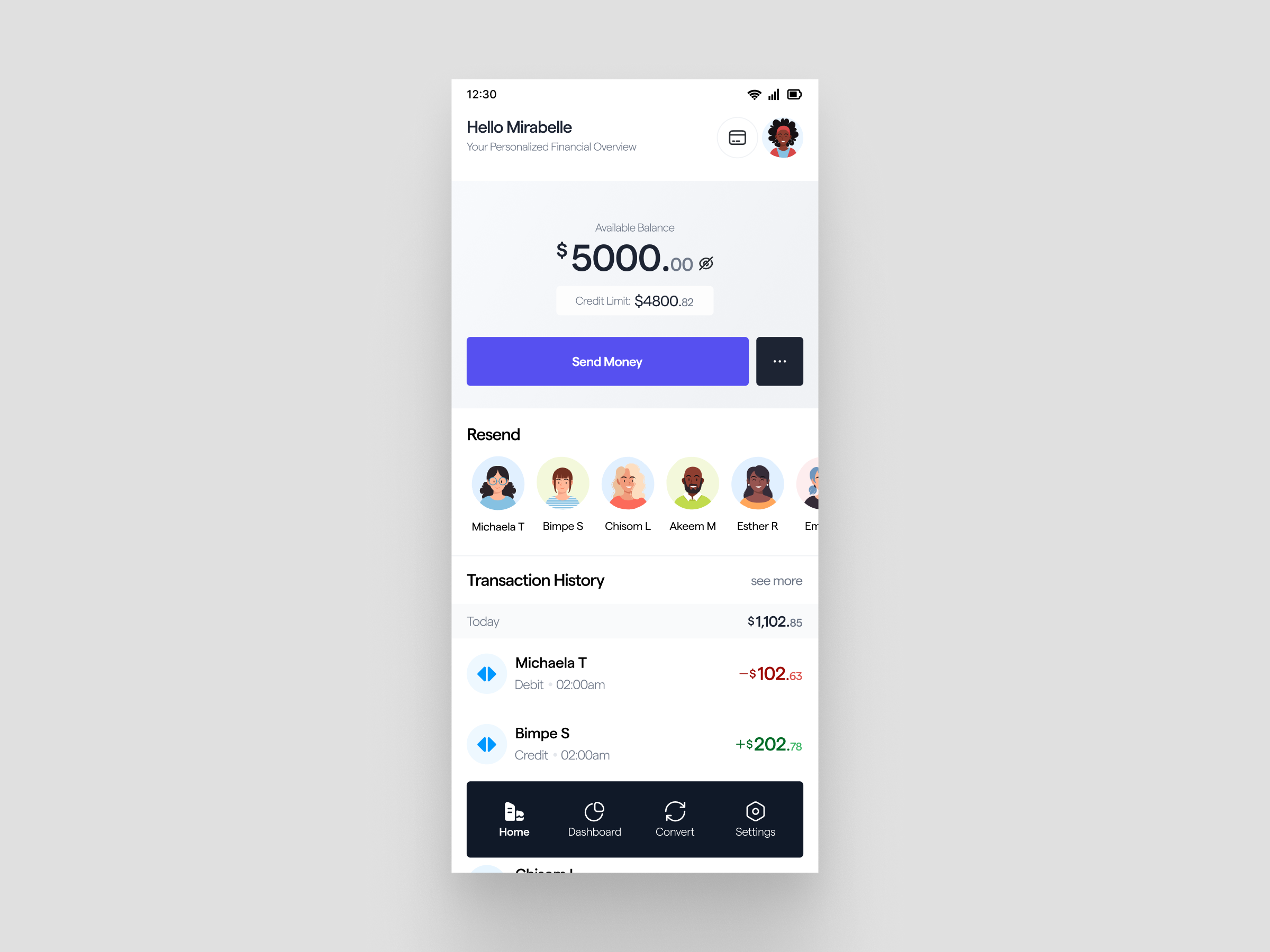 Homepage Finance