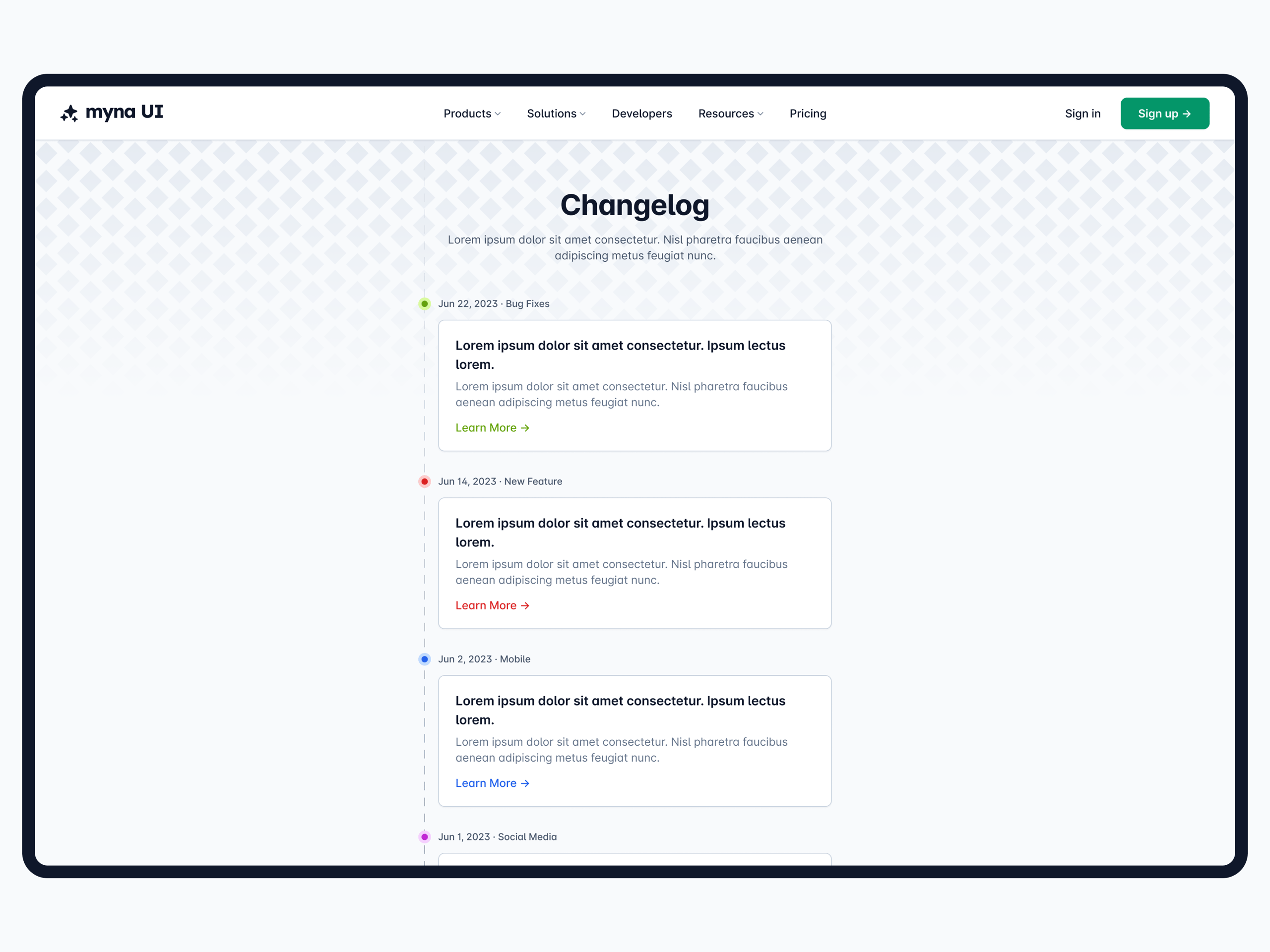 Product Changelog 