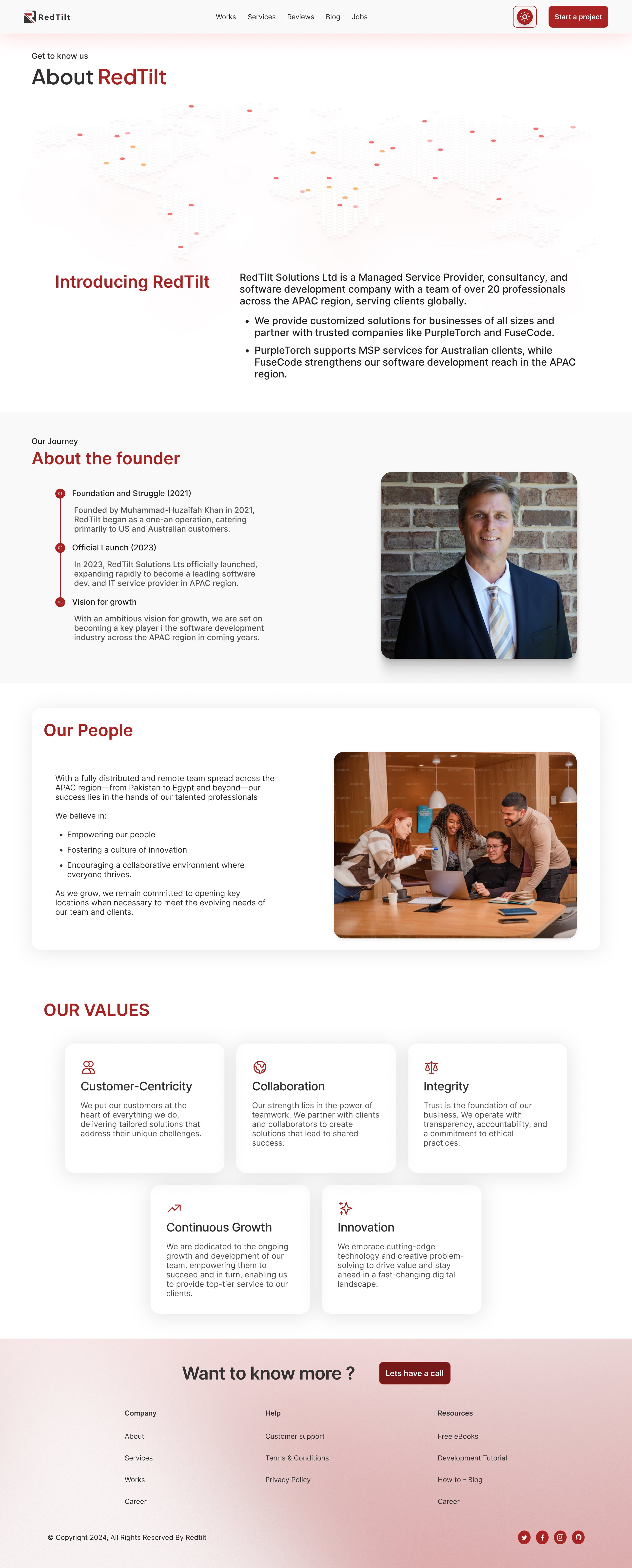 About Us Page - About Section
