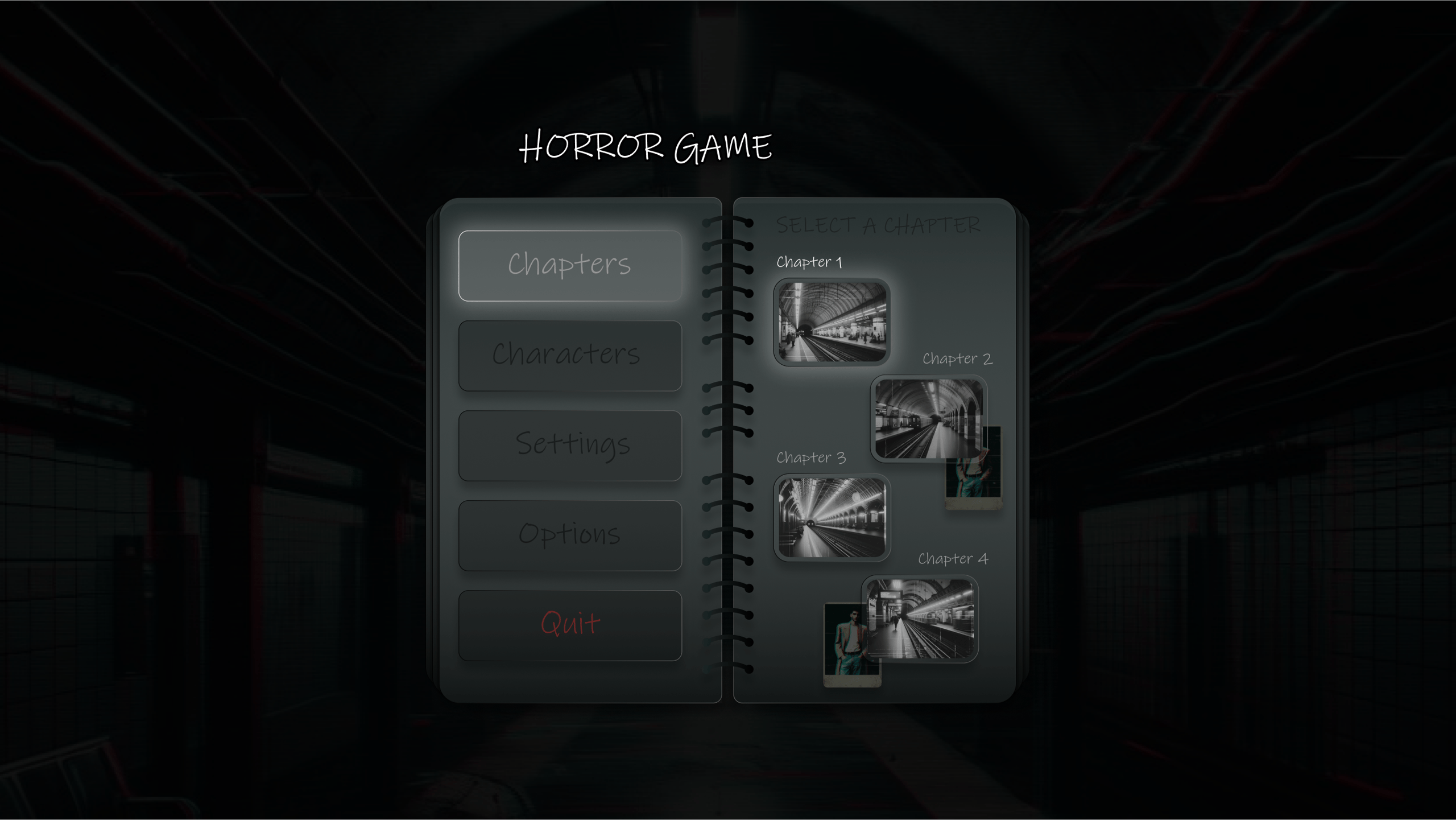 Horror Game Main Menu
