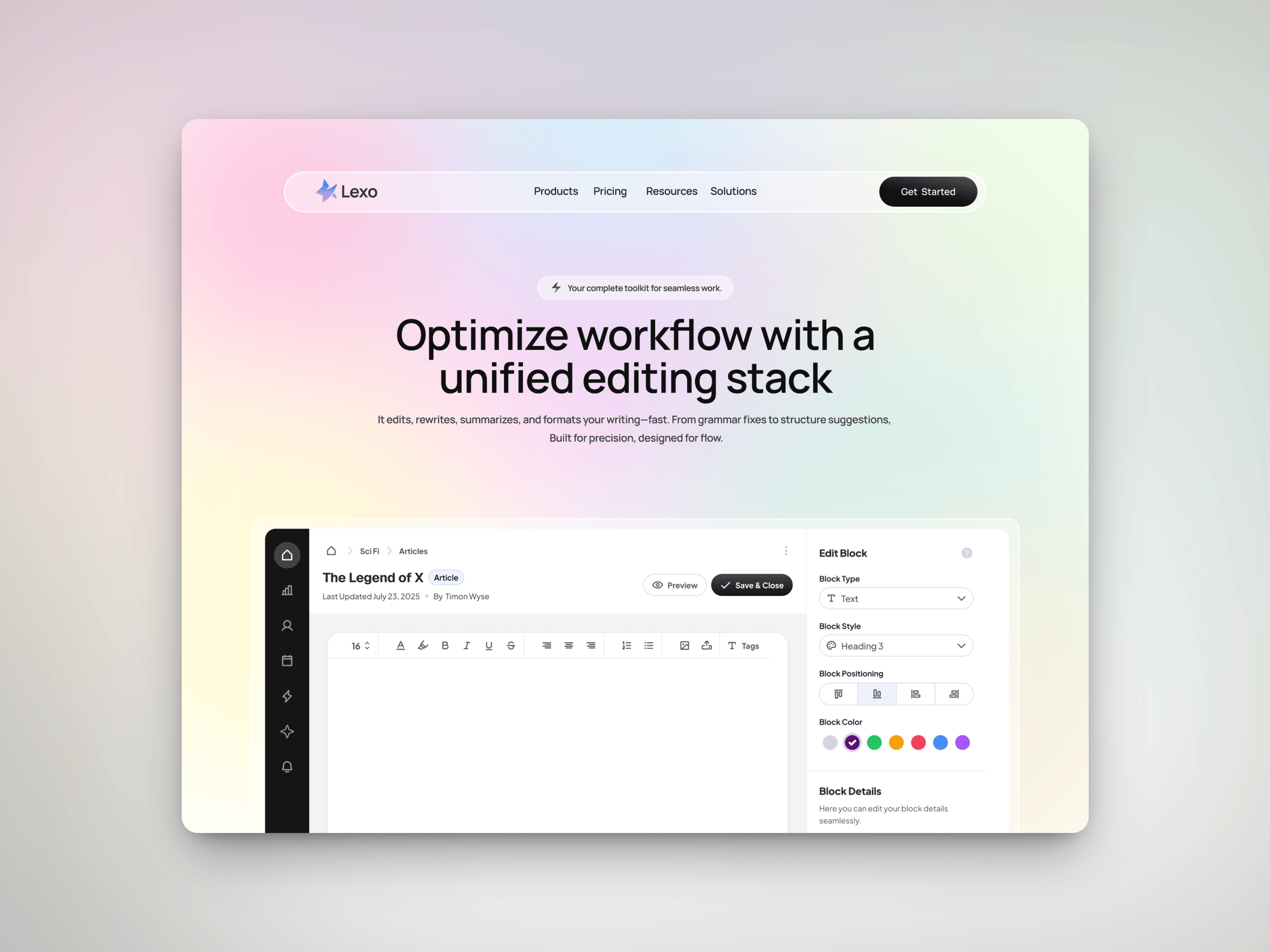 Lexo Website
