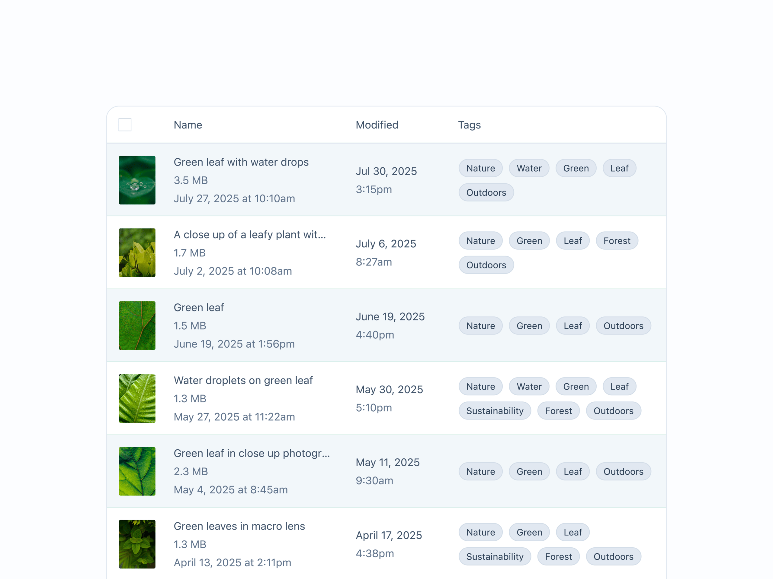 Subtle UI Table Component Work-in-Progress