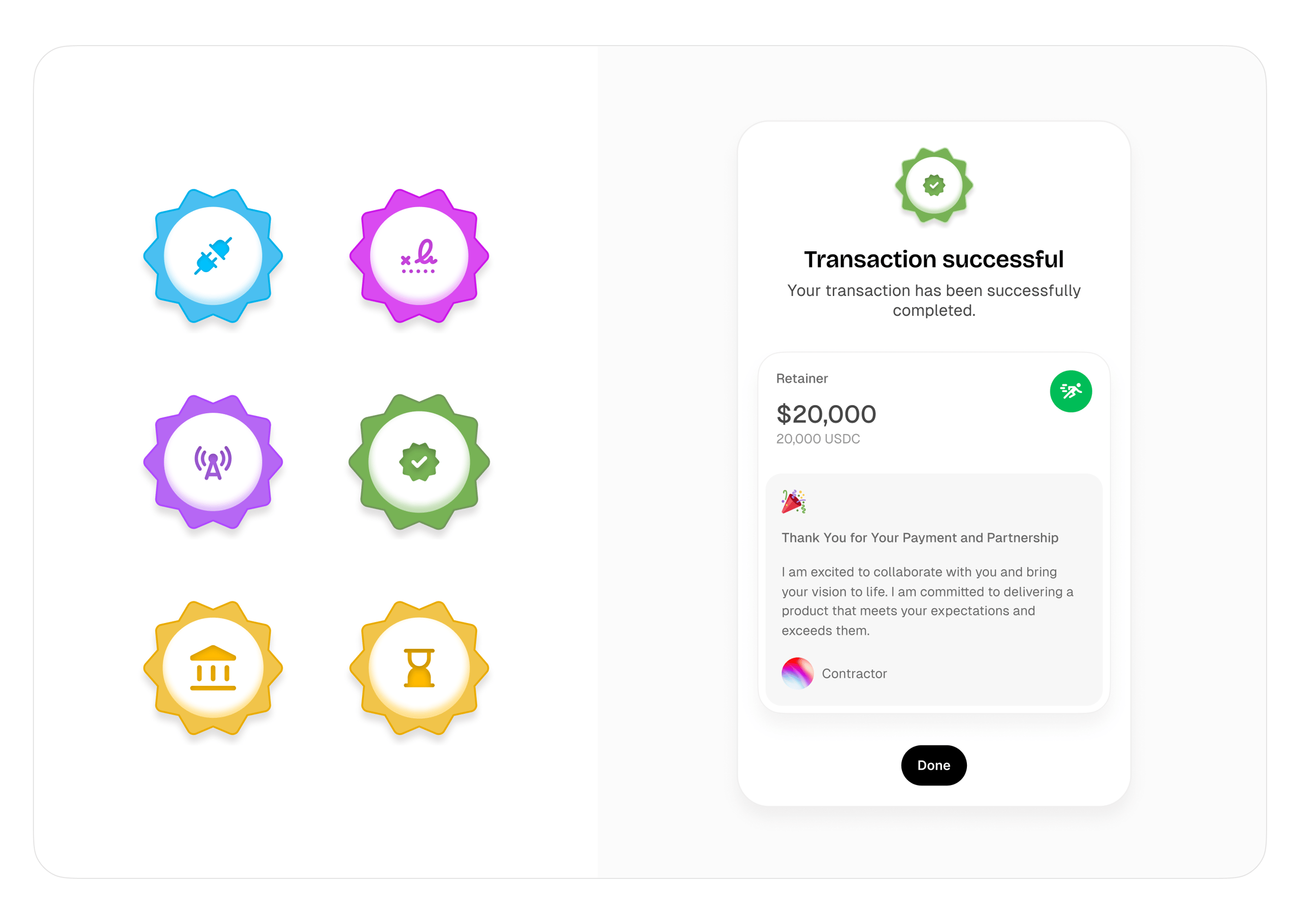 Modal header assets design