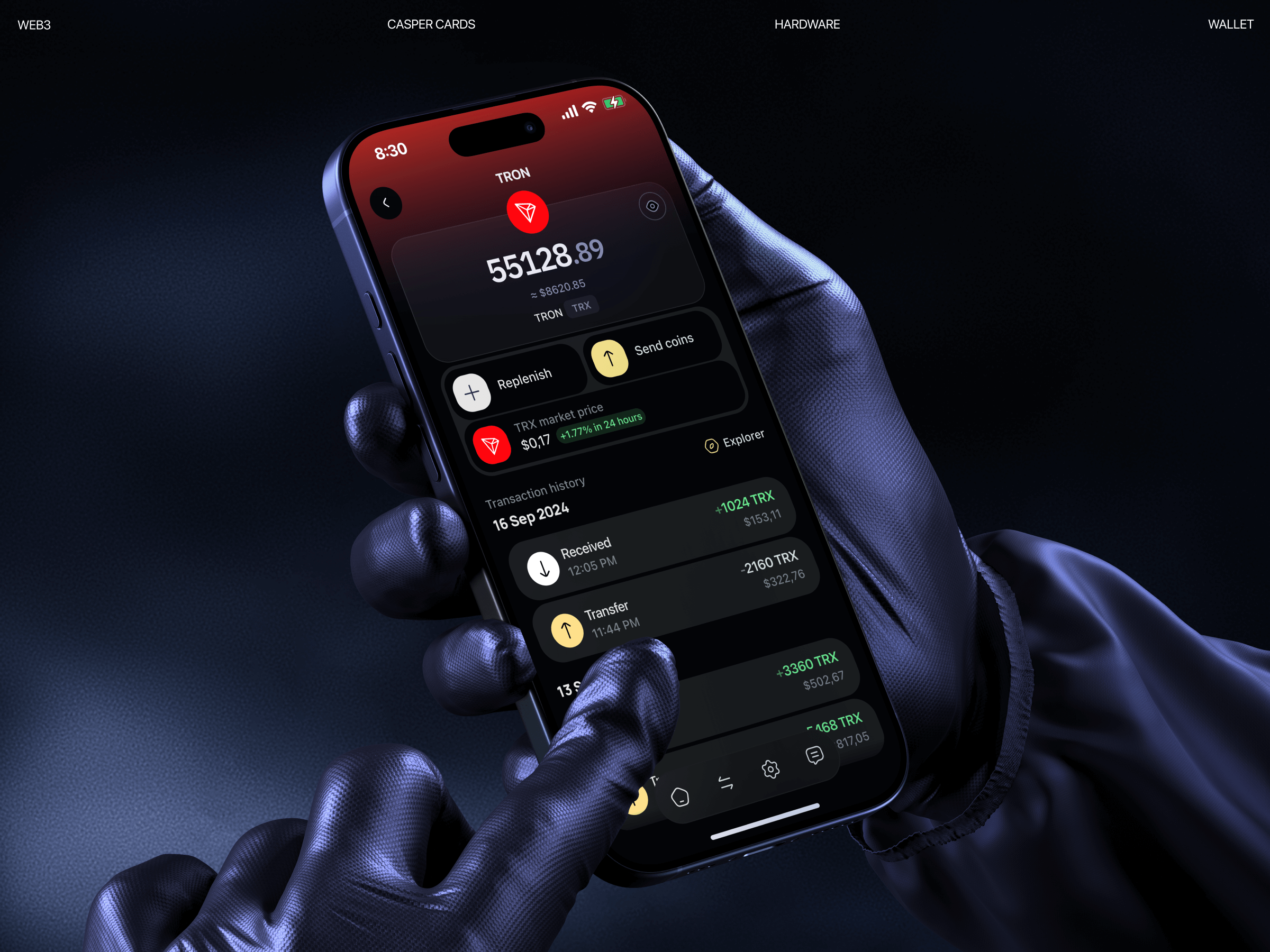 Casper Cards Wallet: Crypto Token Page