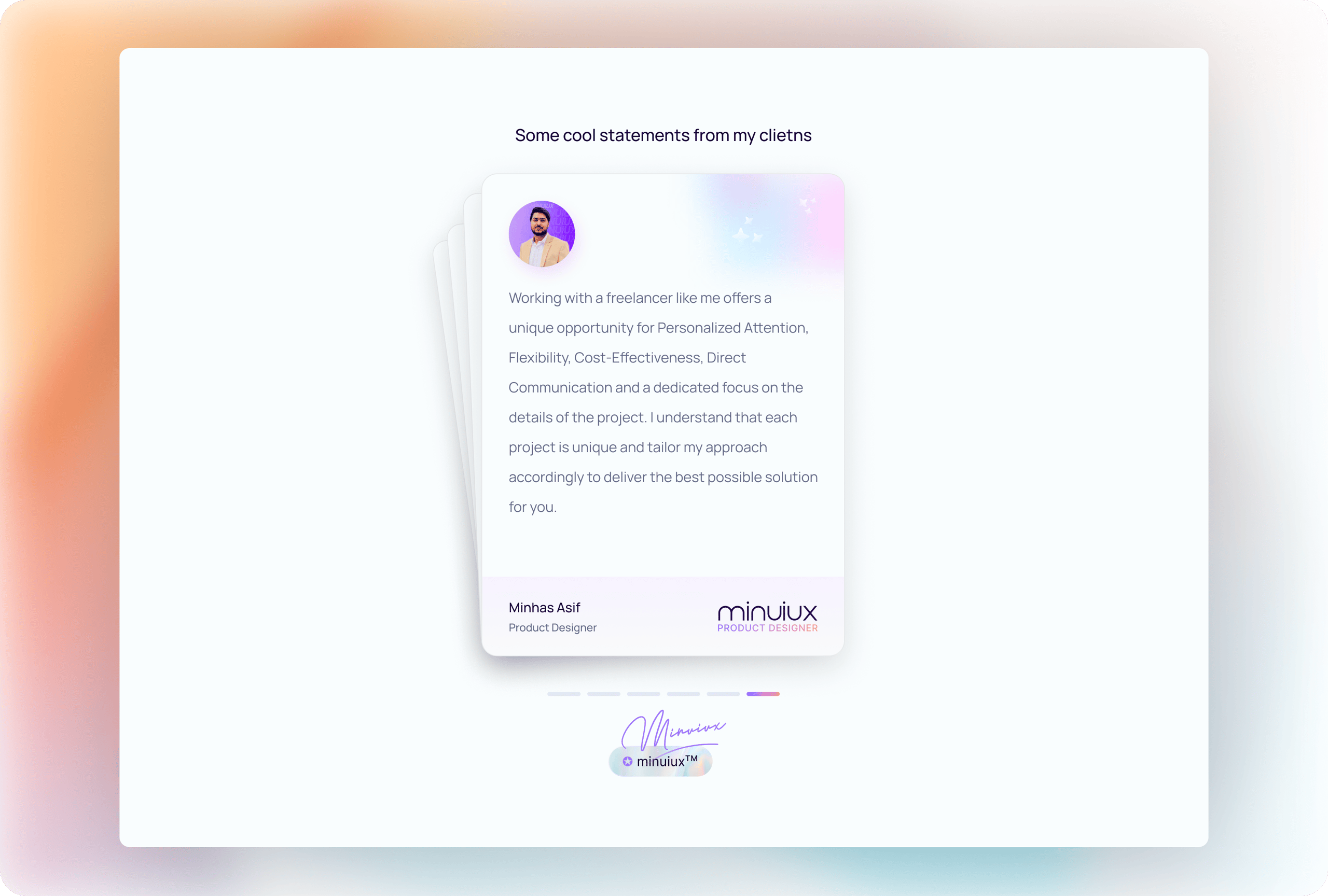 Testimonial Widget Design
