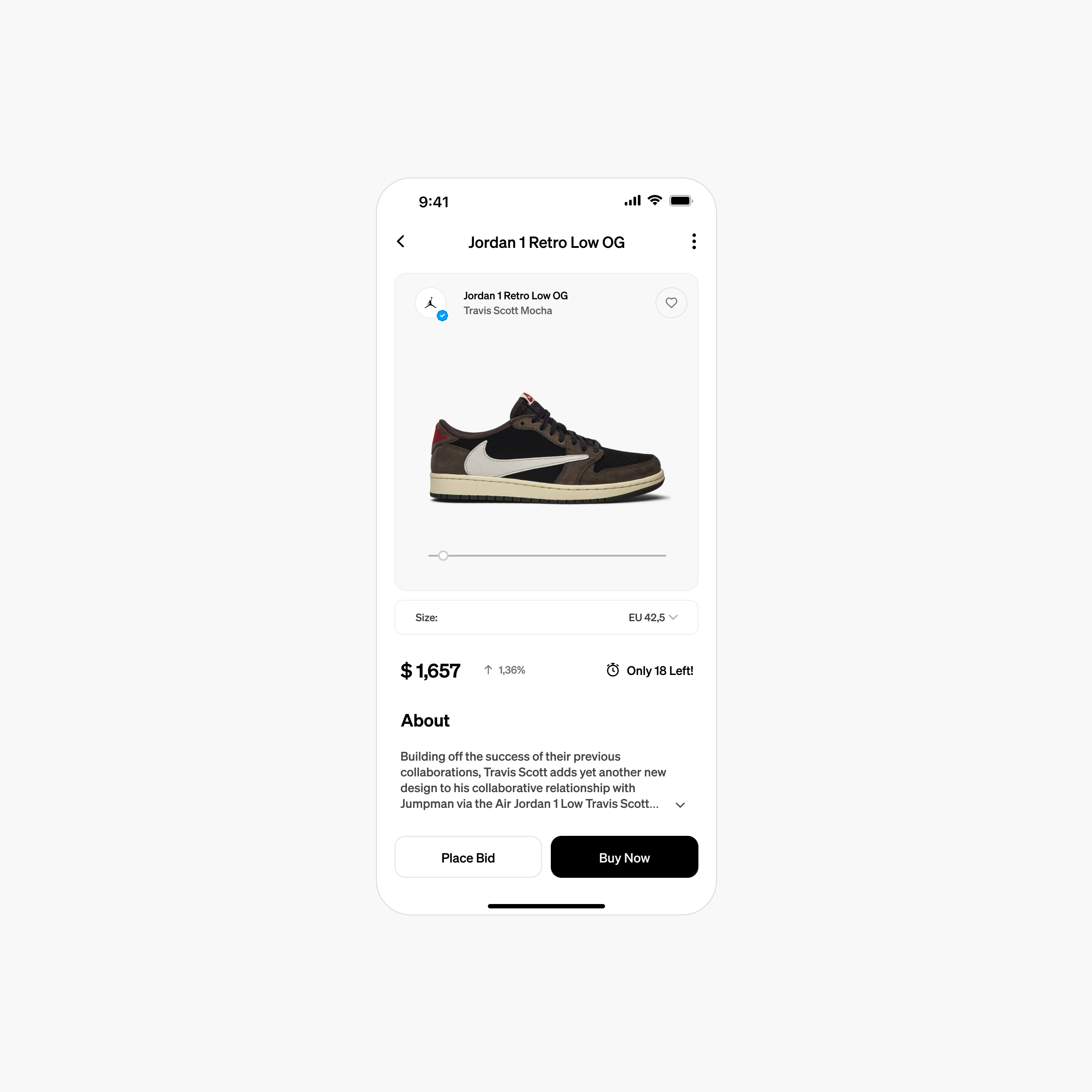 Resell App - Product Details Screen