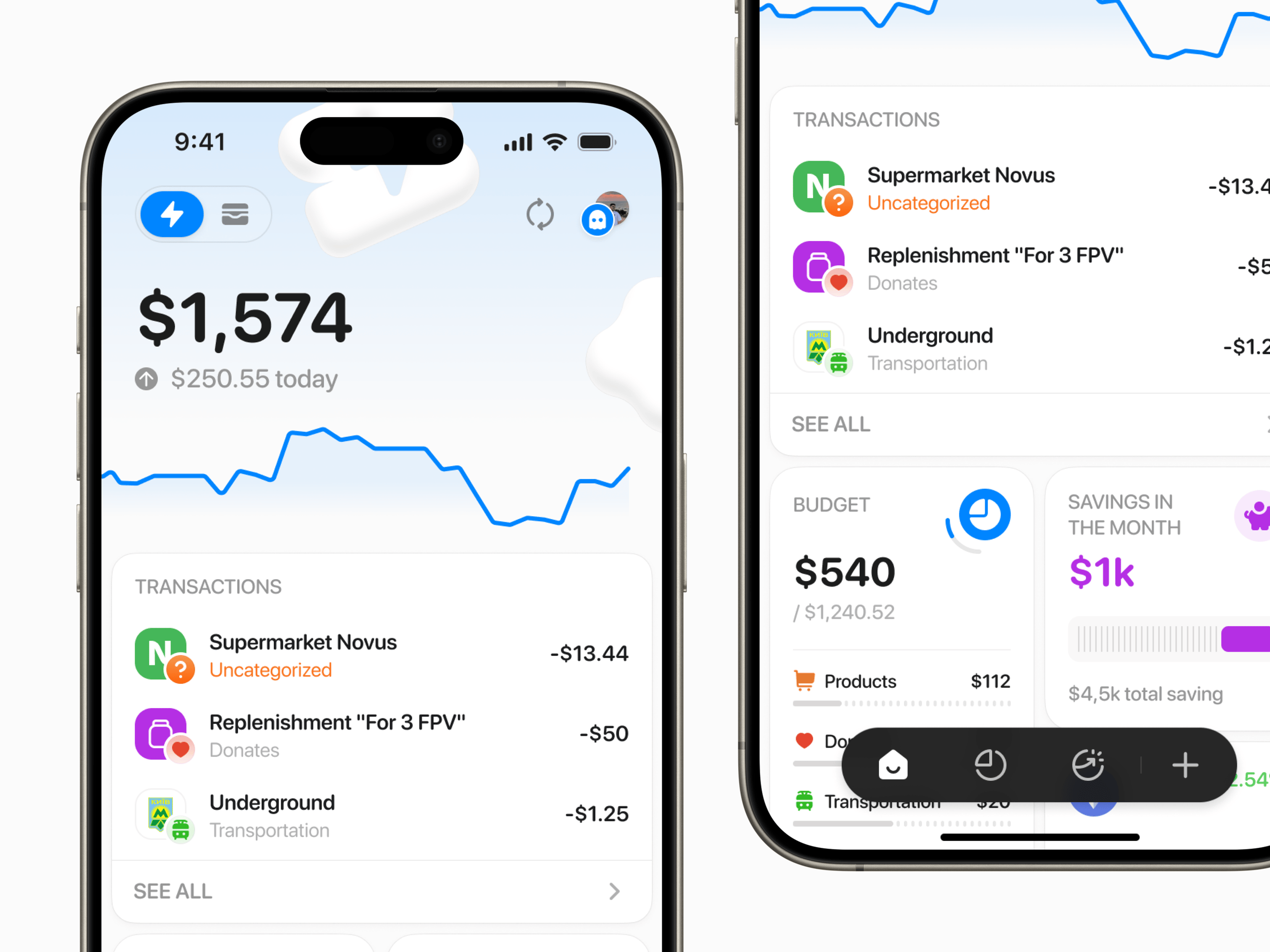 Saldo Finance: Budget App → Home page