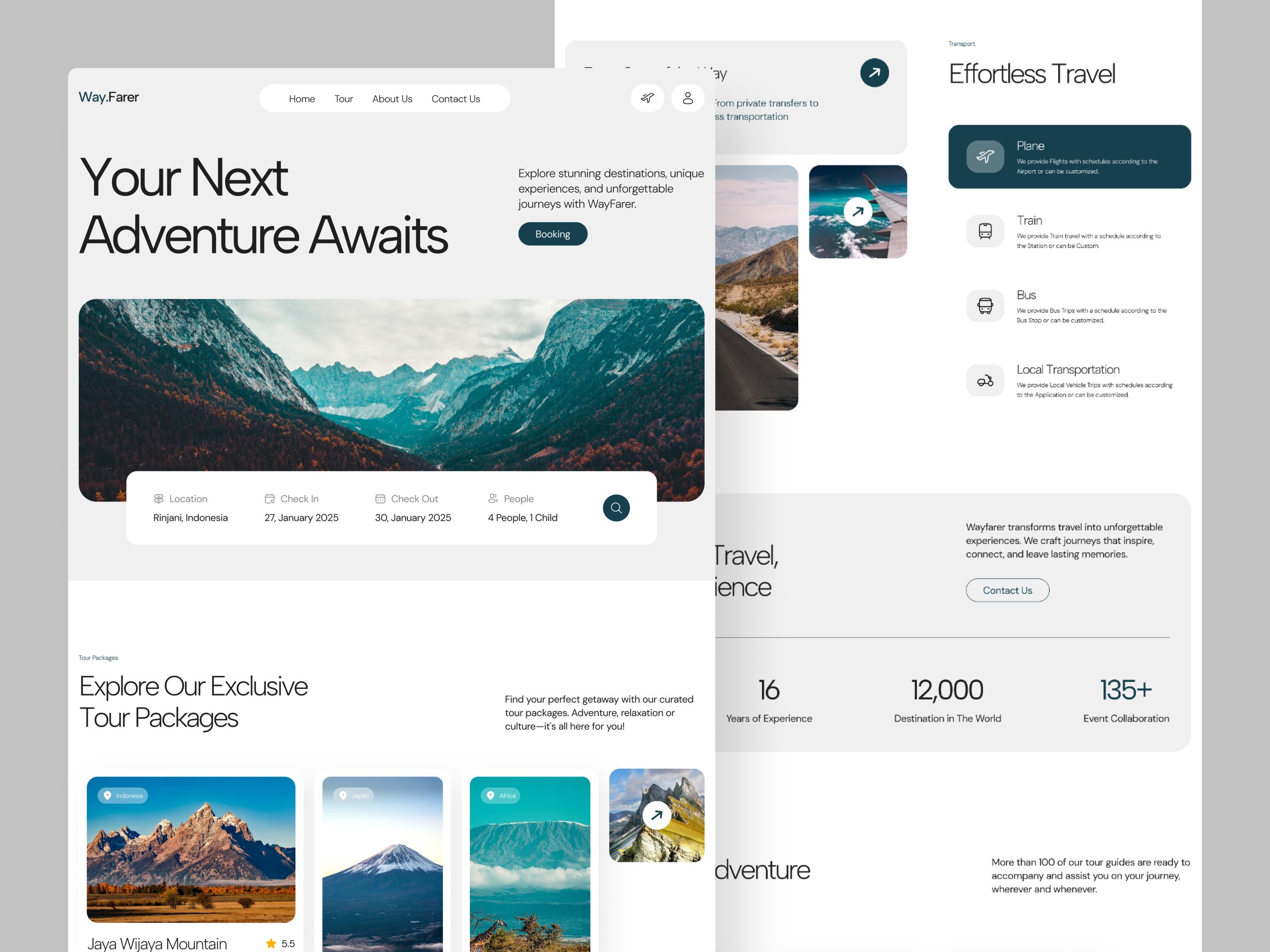 Way.Farer - Adventure Travel Landing Page
