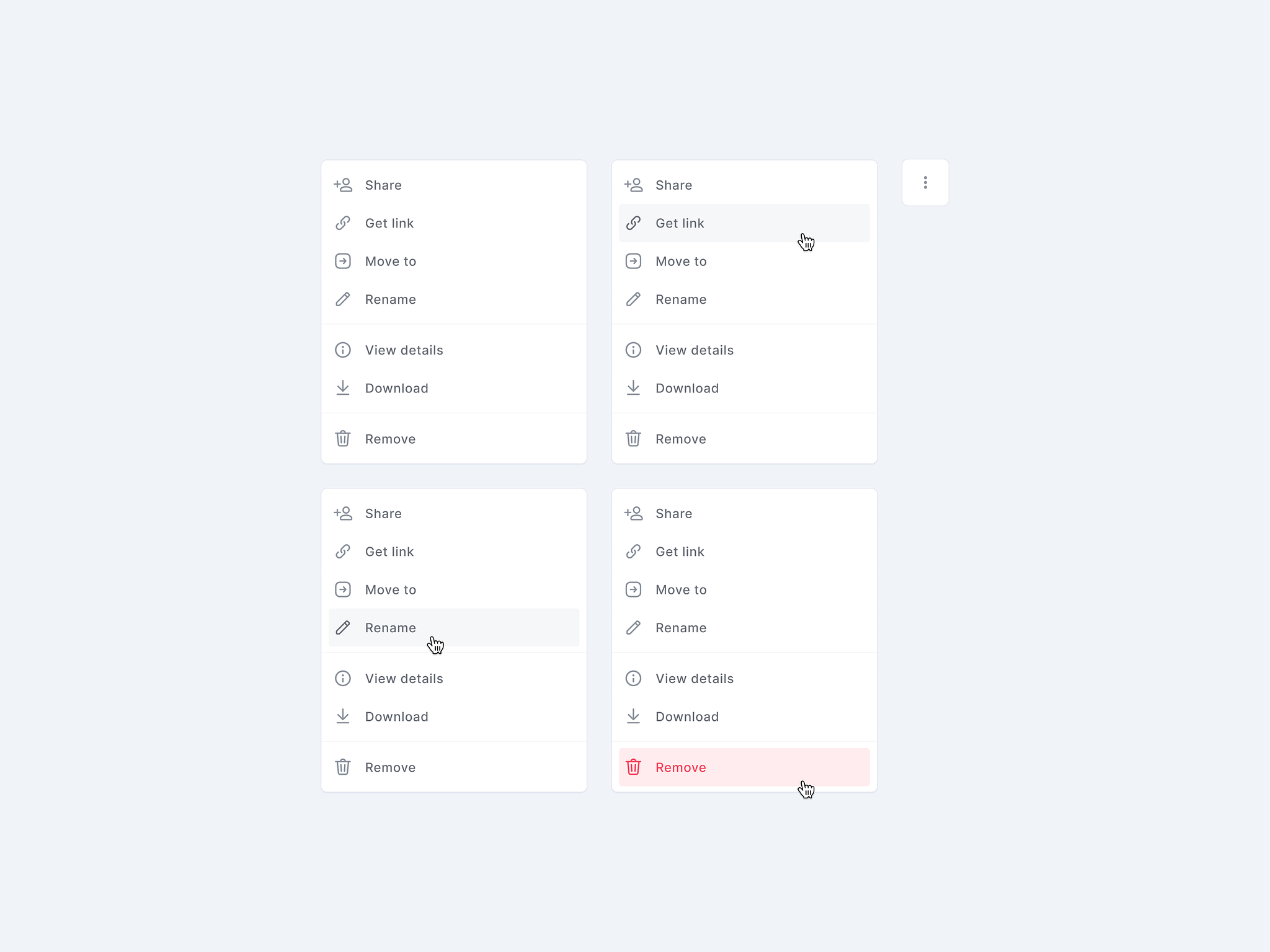 Context Menu Interaction Design