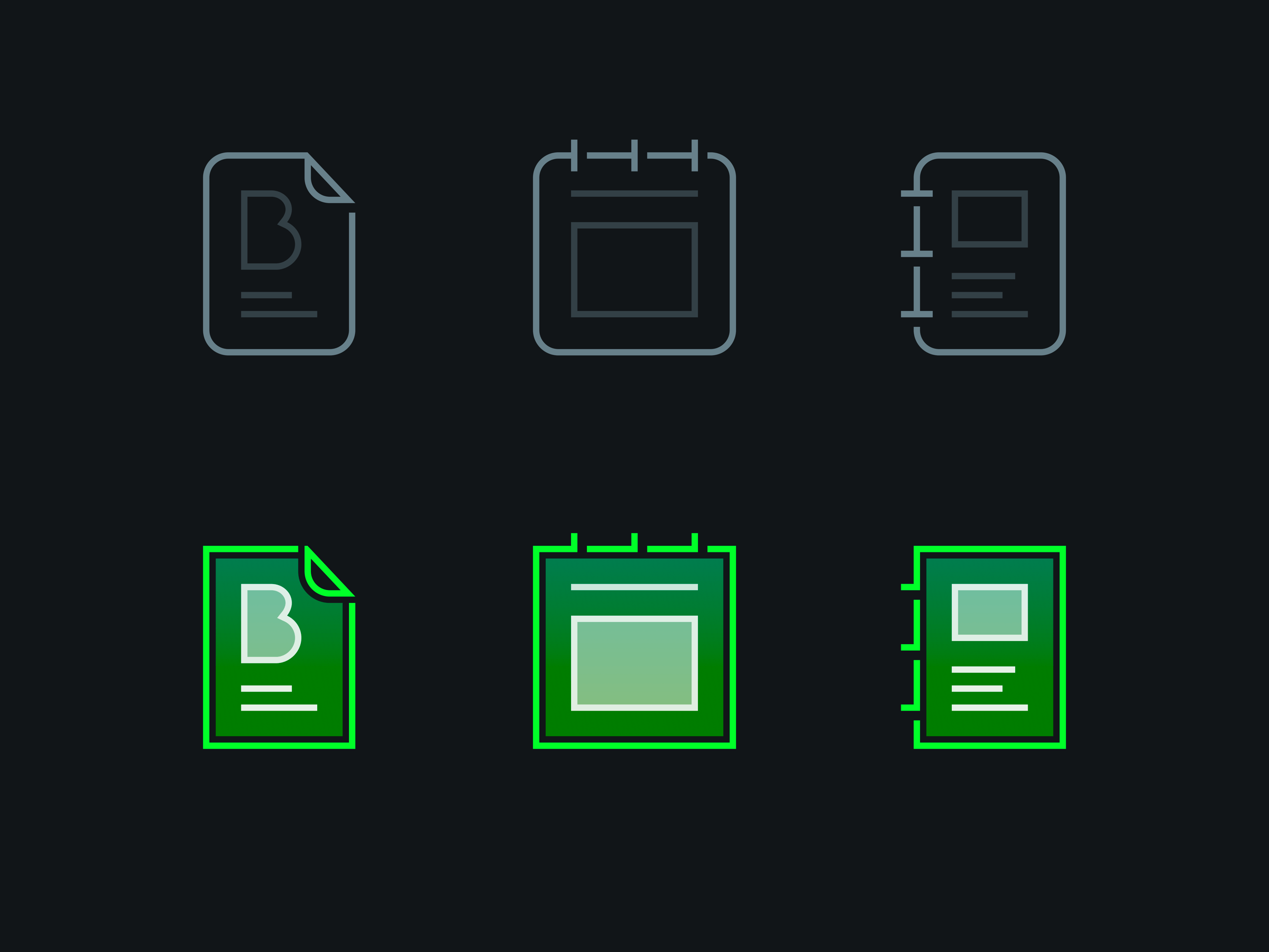 Personal Site Navigation Section Icons