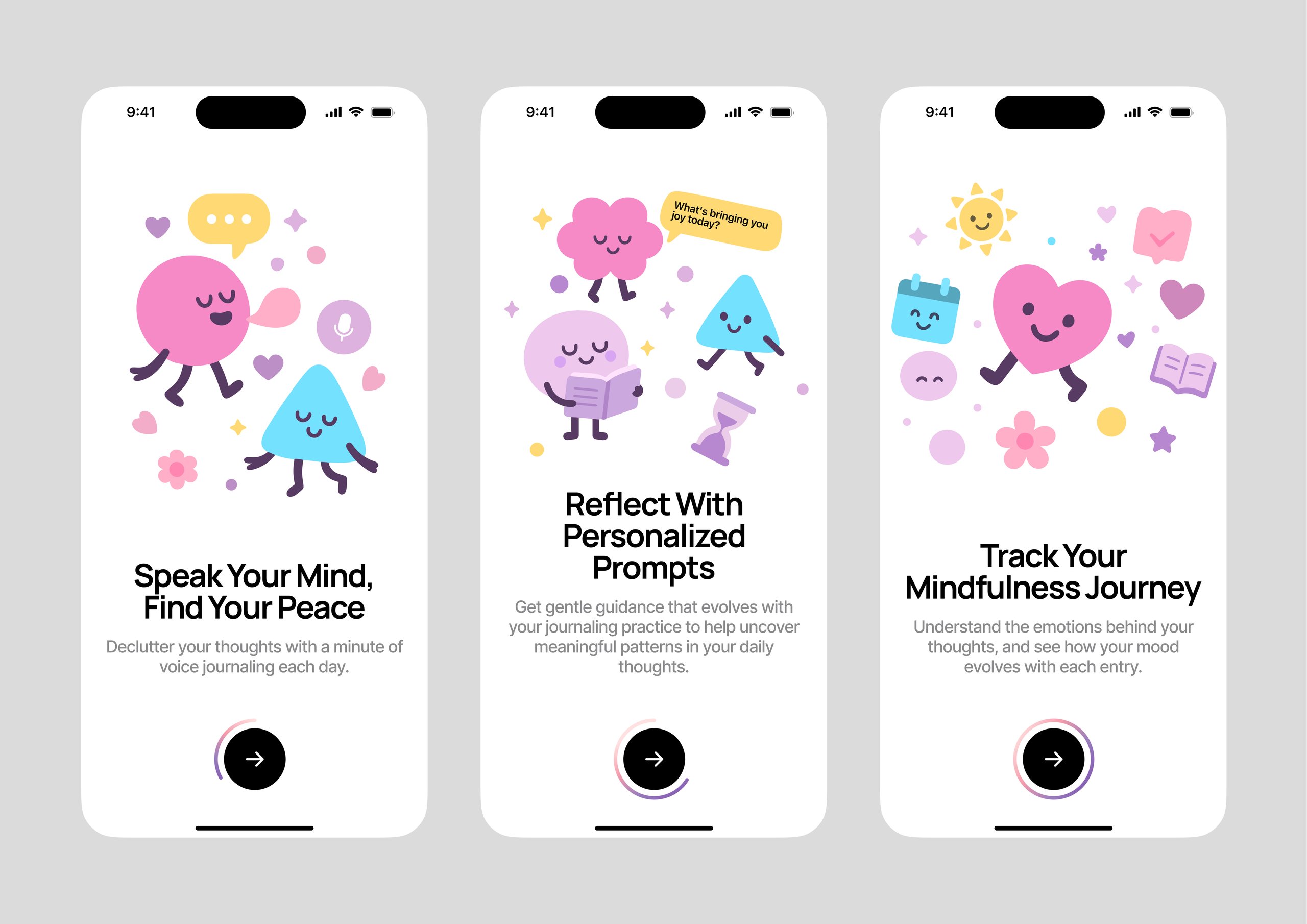 Onboarding screens