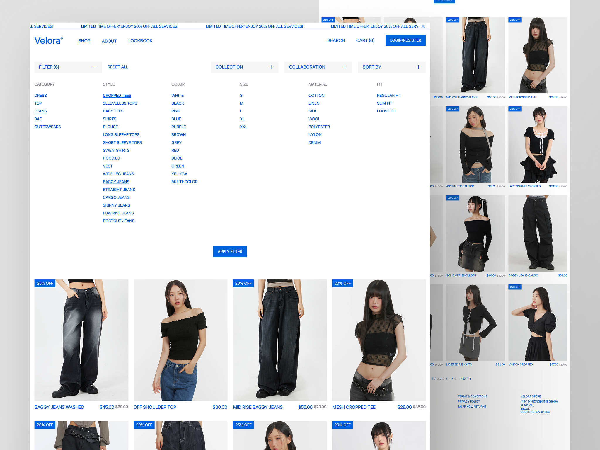 Velora - Fashion E-commerce Shop Page