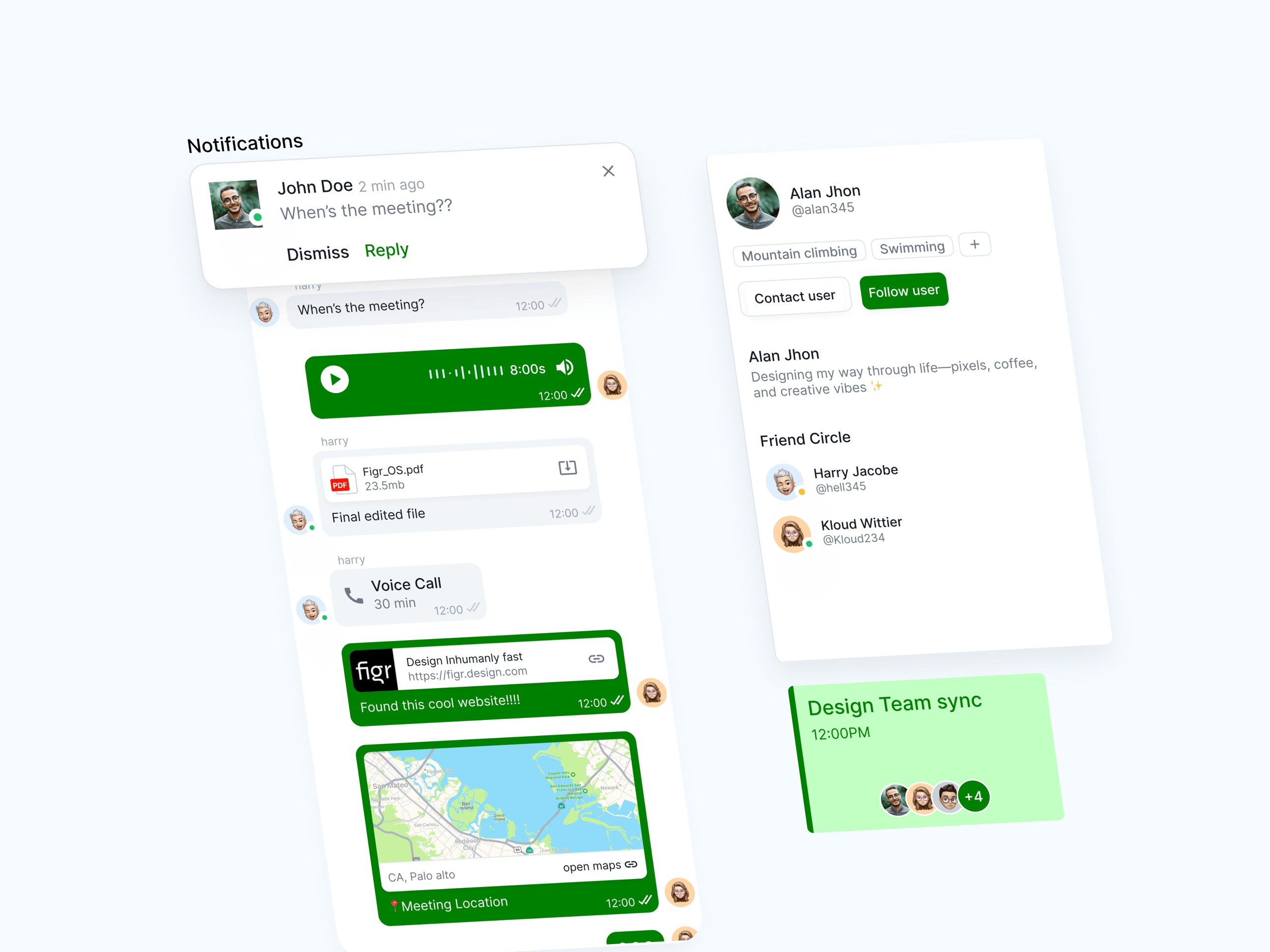 Messaging App UI Components 