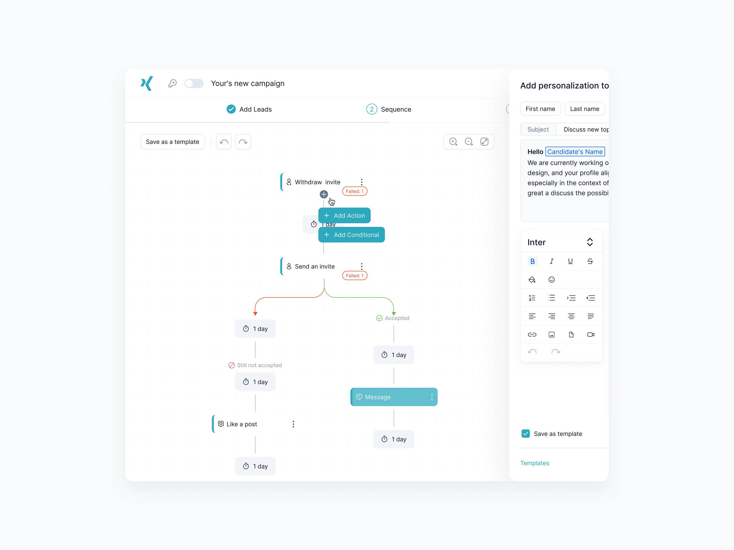 Sequence template