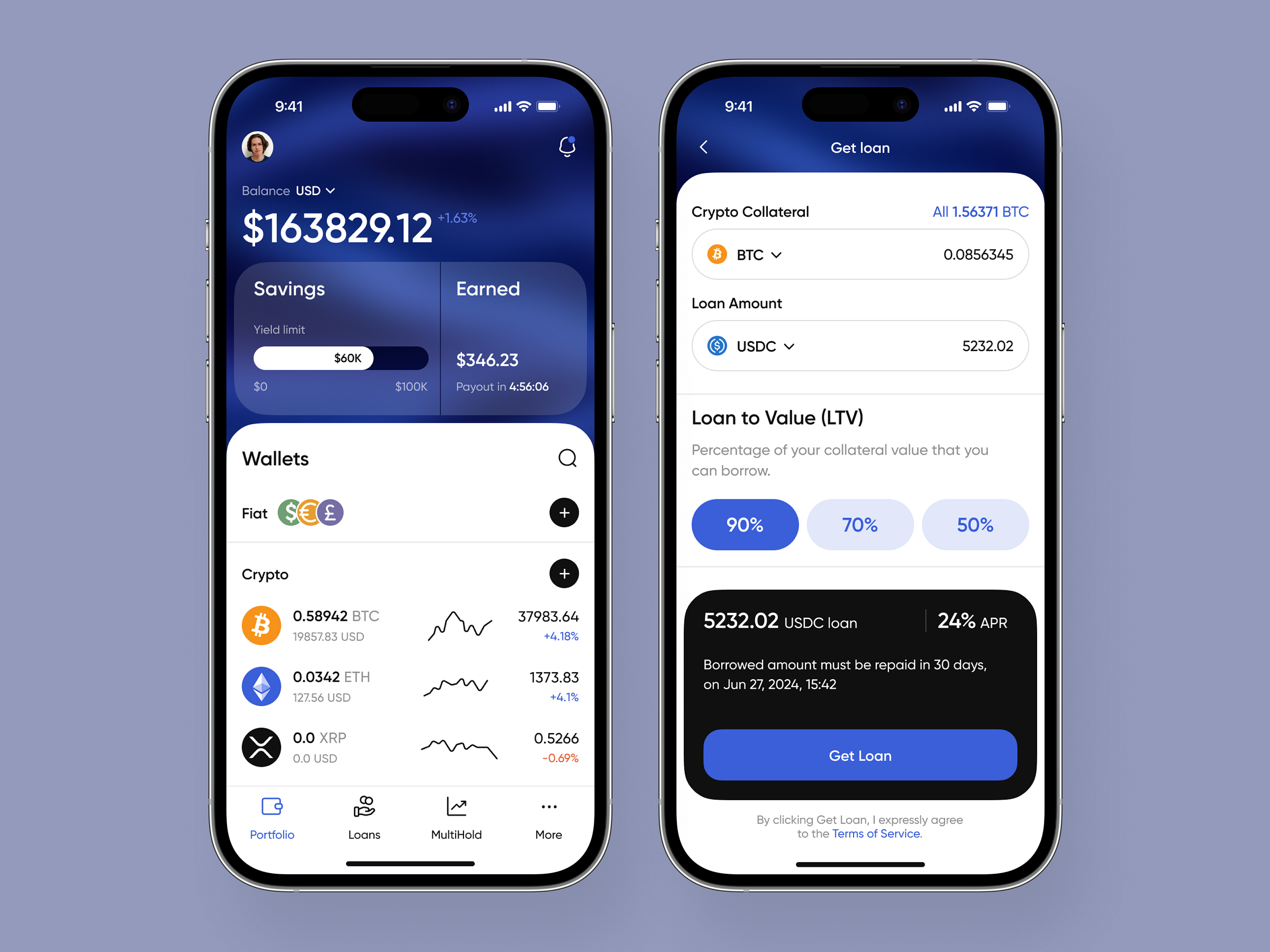 Crypto Loan Mobile App
