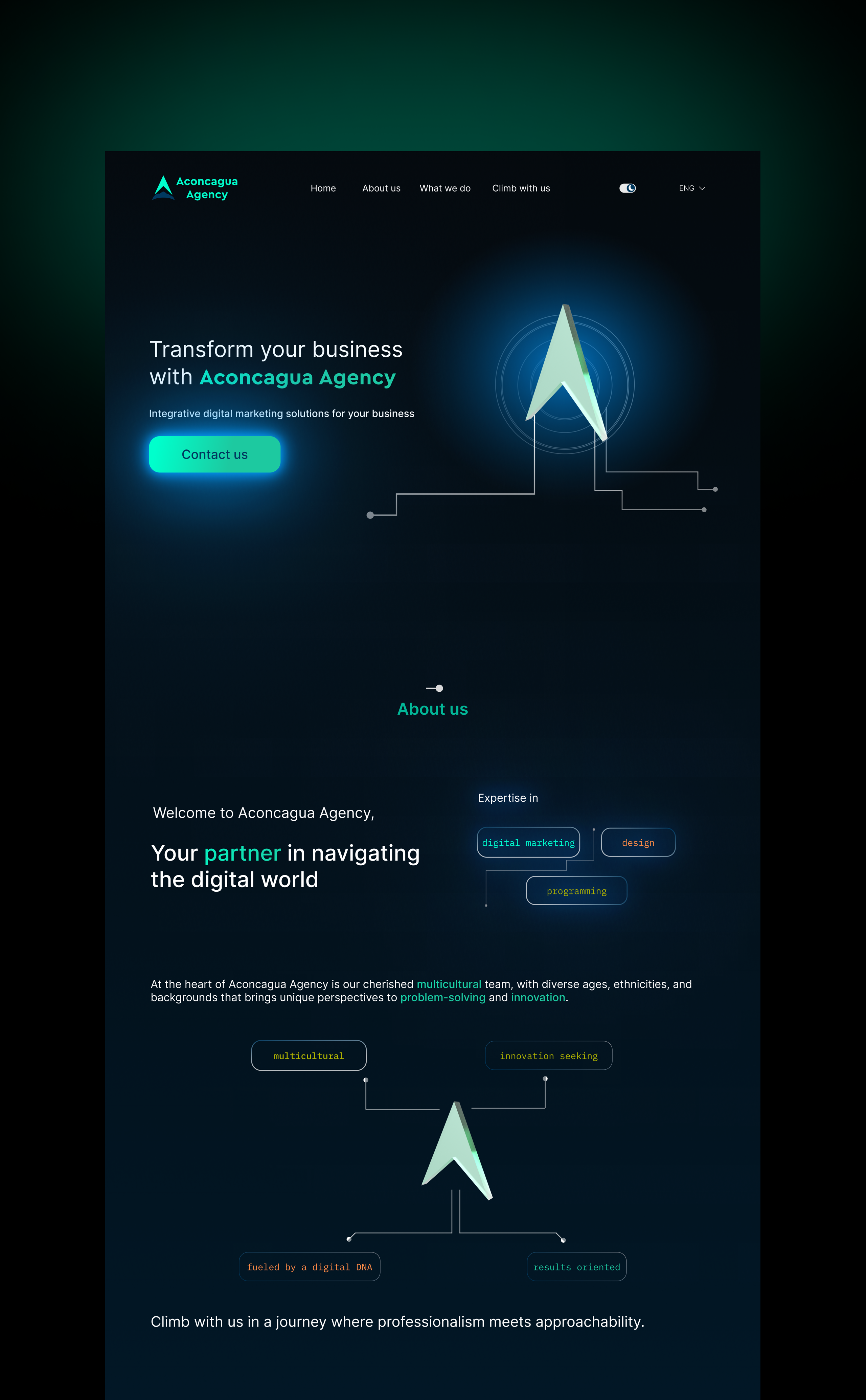 Website for Aconcagua Agency