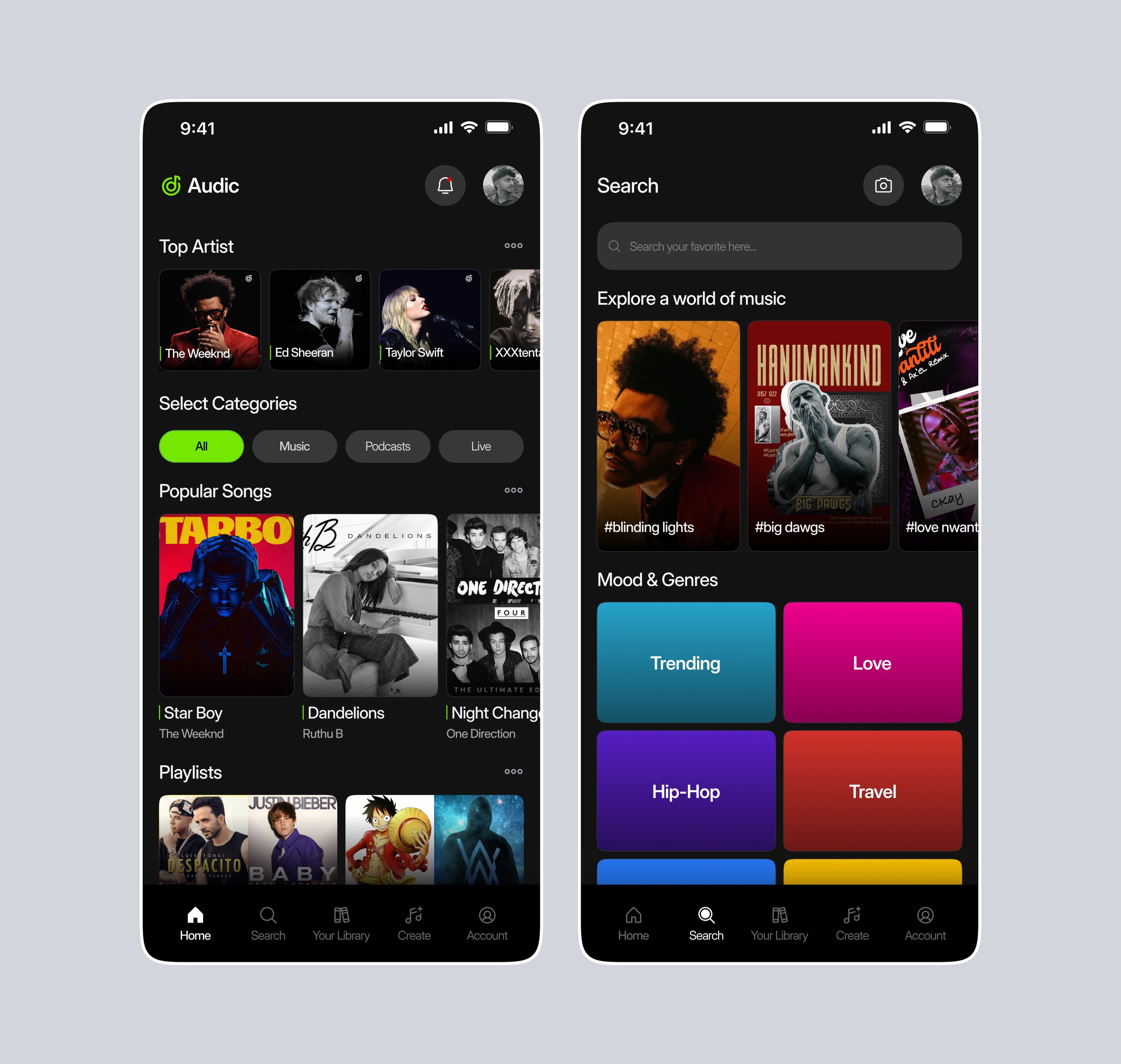 Audic - Music Streaming App