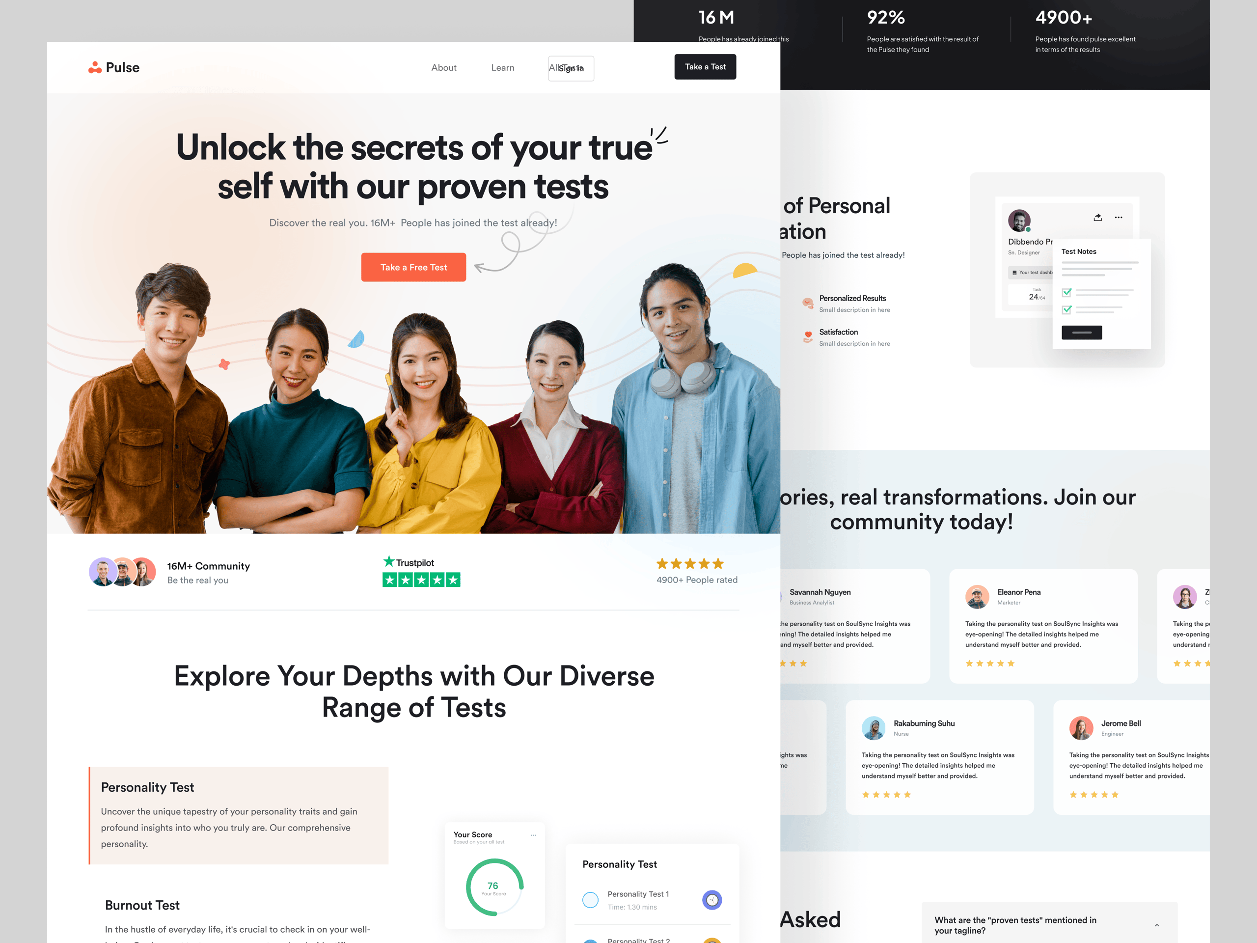 Pulse Landing Page: Navigate Self-Discovery & Career Fulfillment
