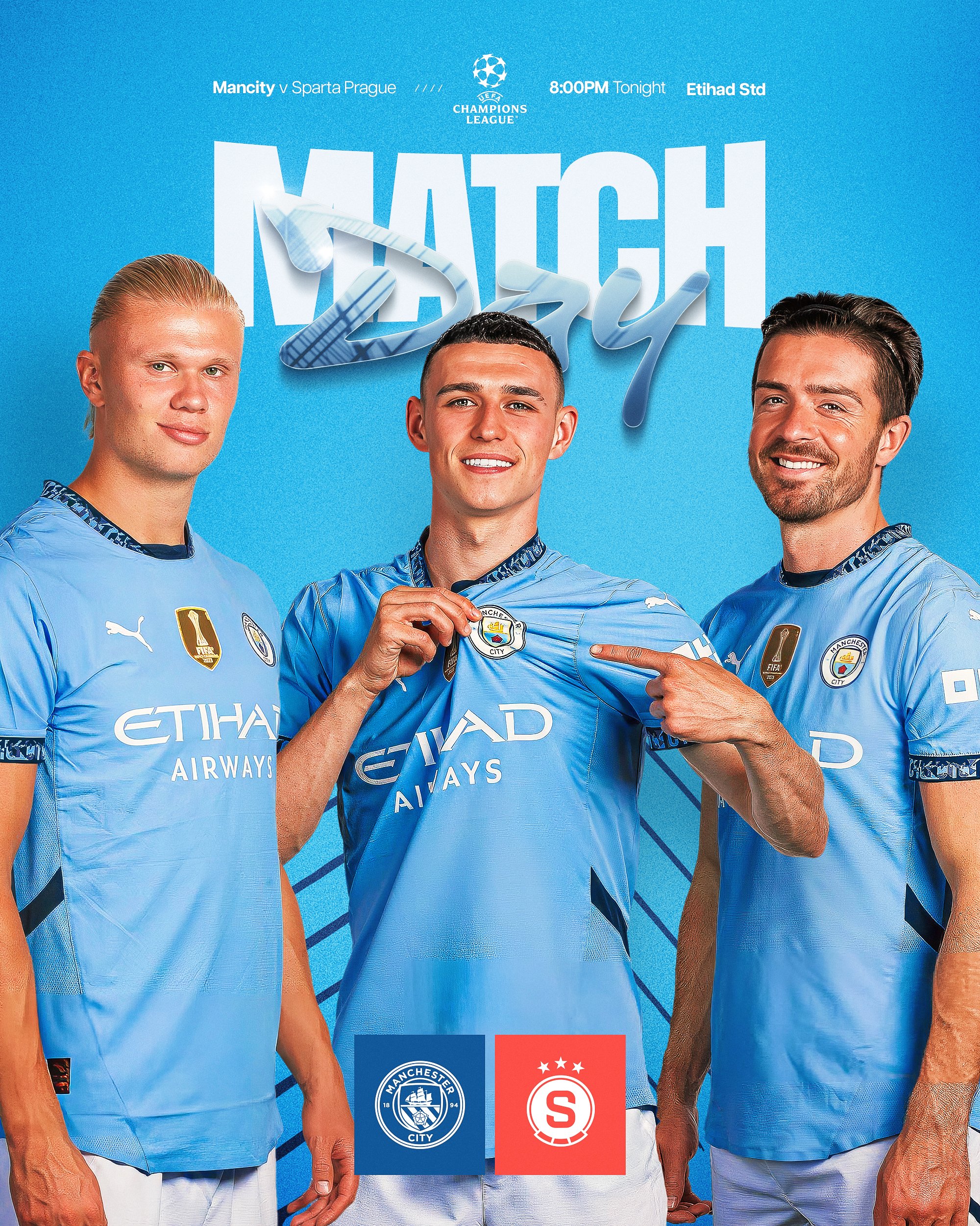 Sport Poster Design - Matchday - Manchester City Football club