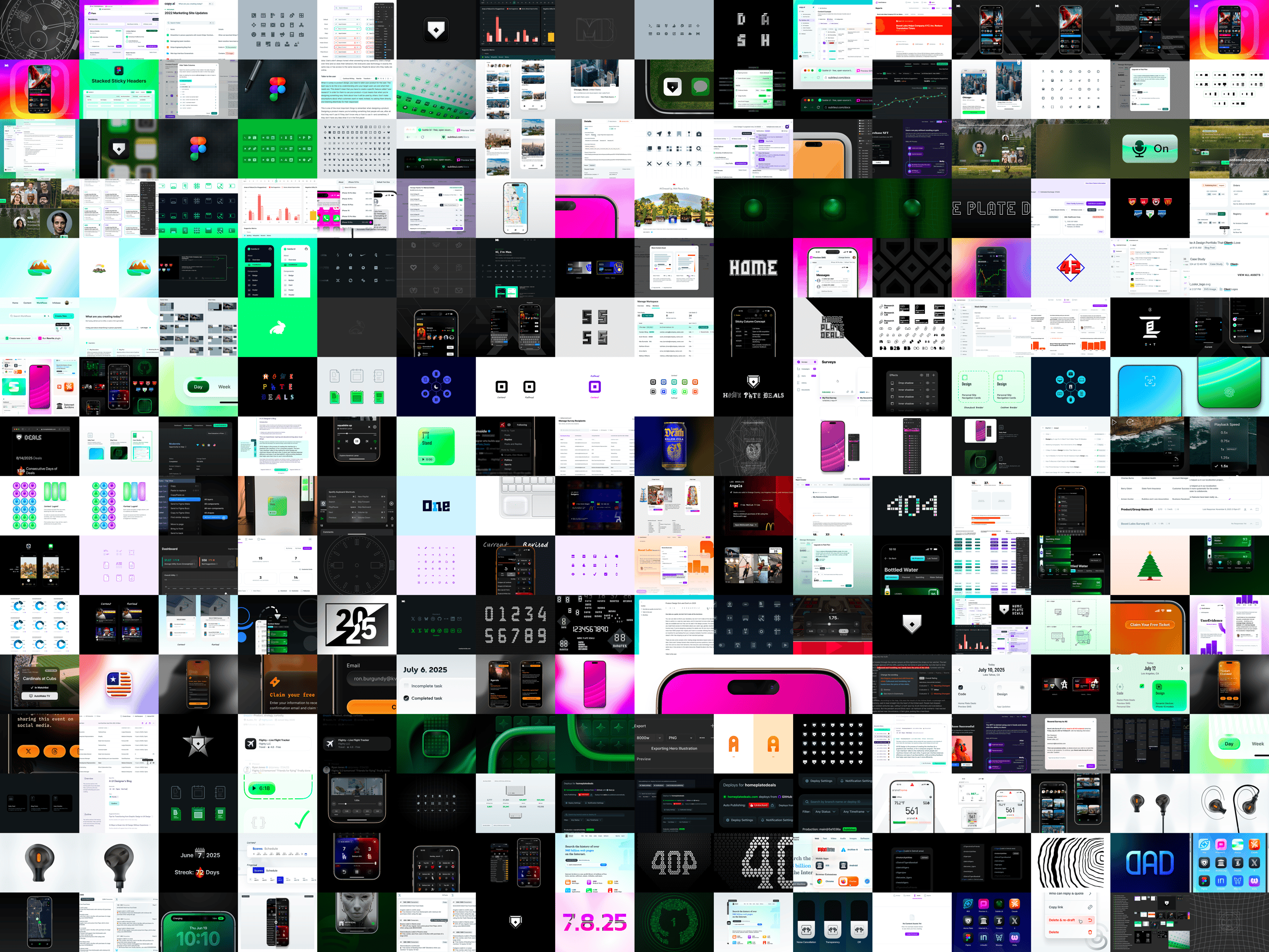 Small Grouping of 1.5 Years of Daily Feed Items