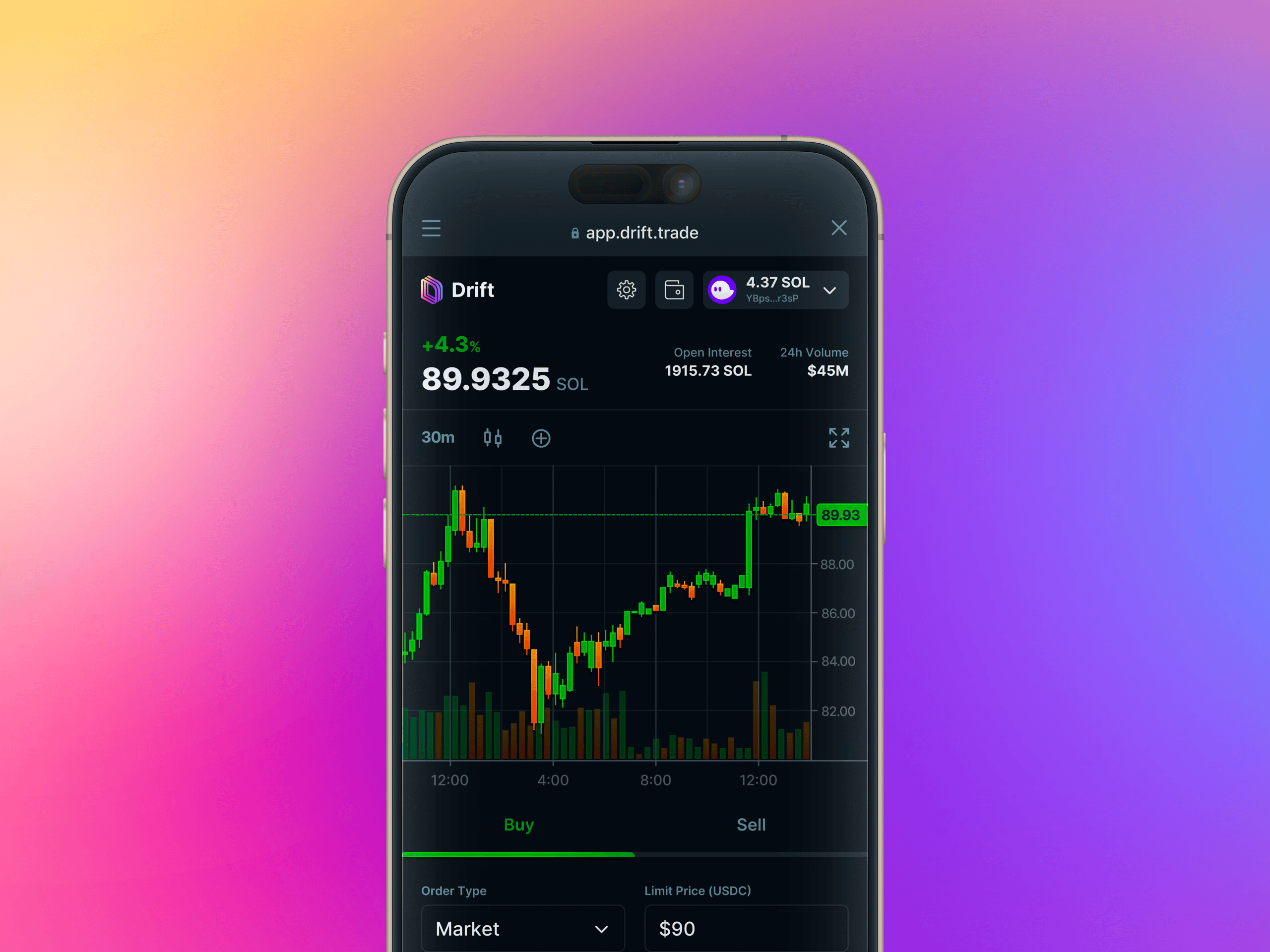 Drift Trade Mobile UI/UX