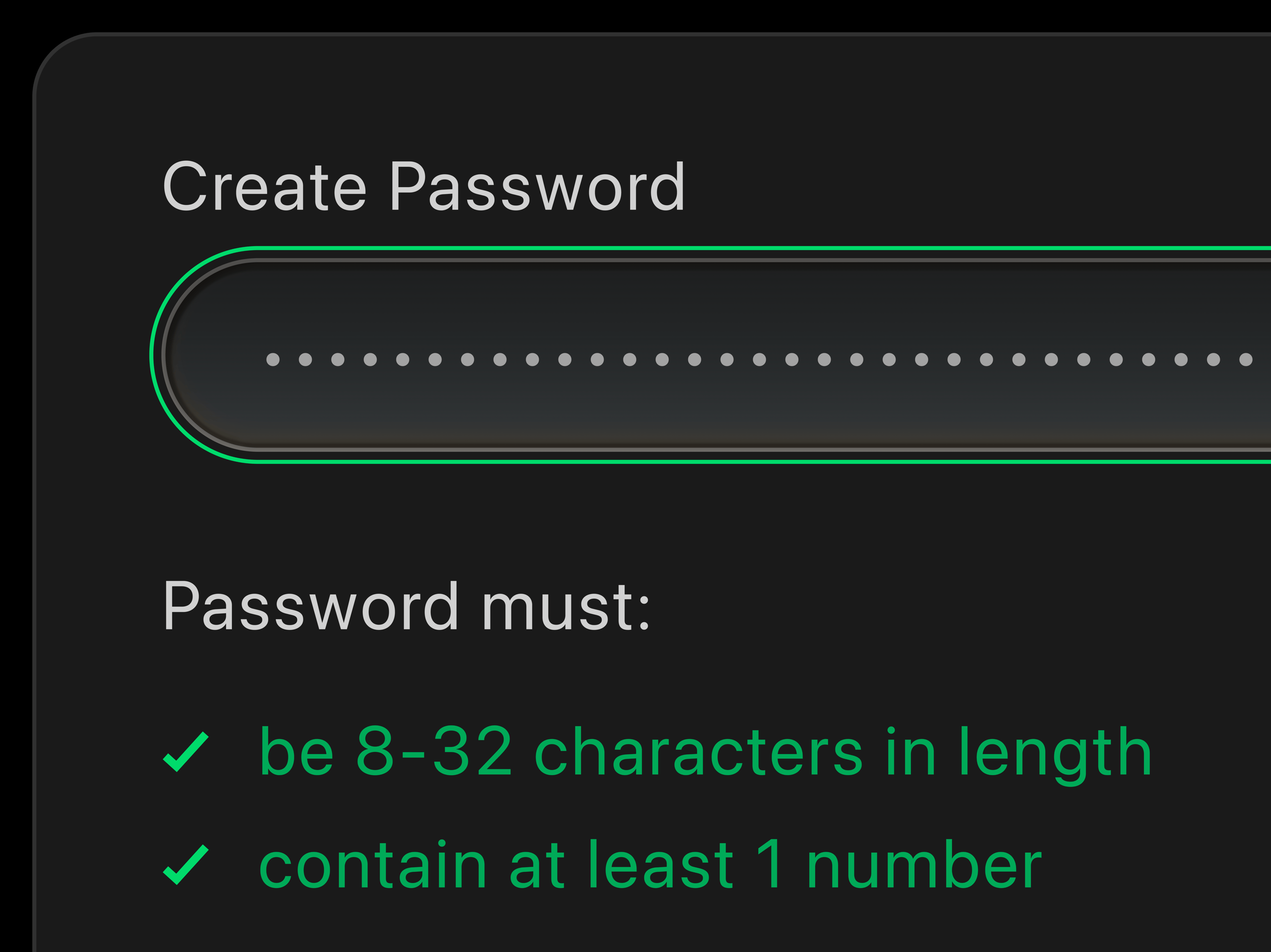 Password Input Work-in-Progress