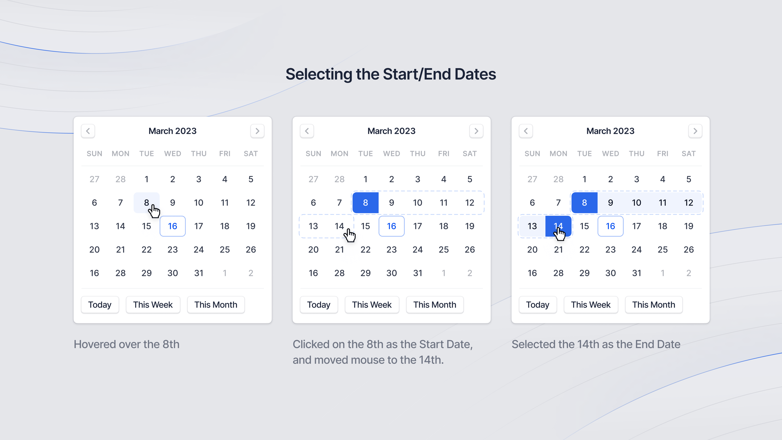 Date Picker: Selecting Dates
