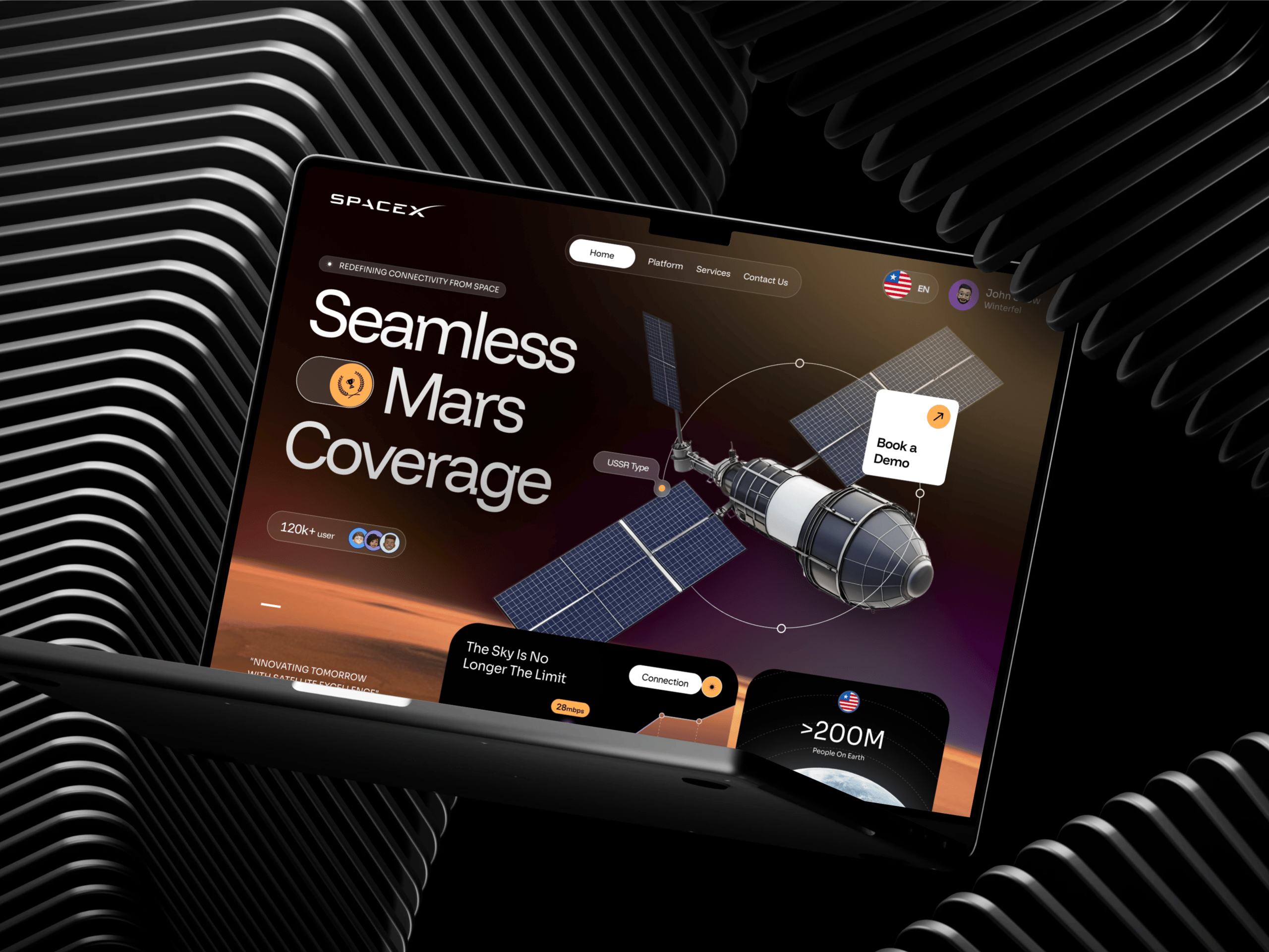 Futuristic Space Website - Landing Page