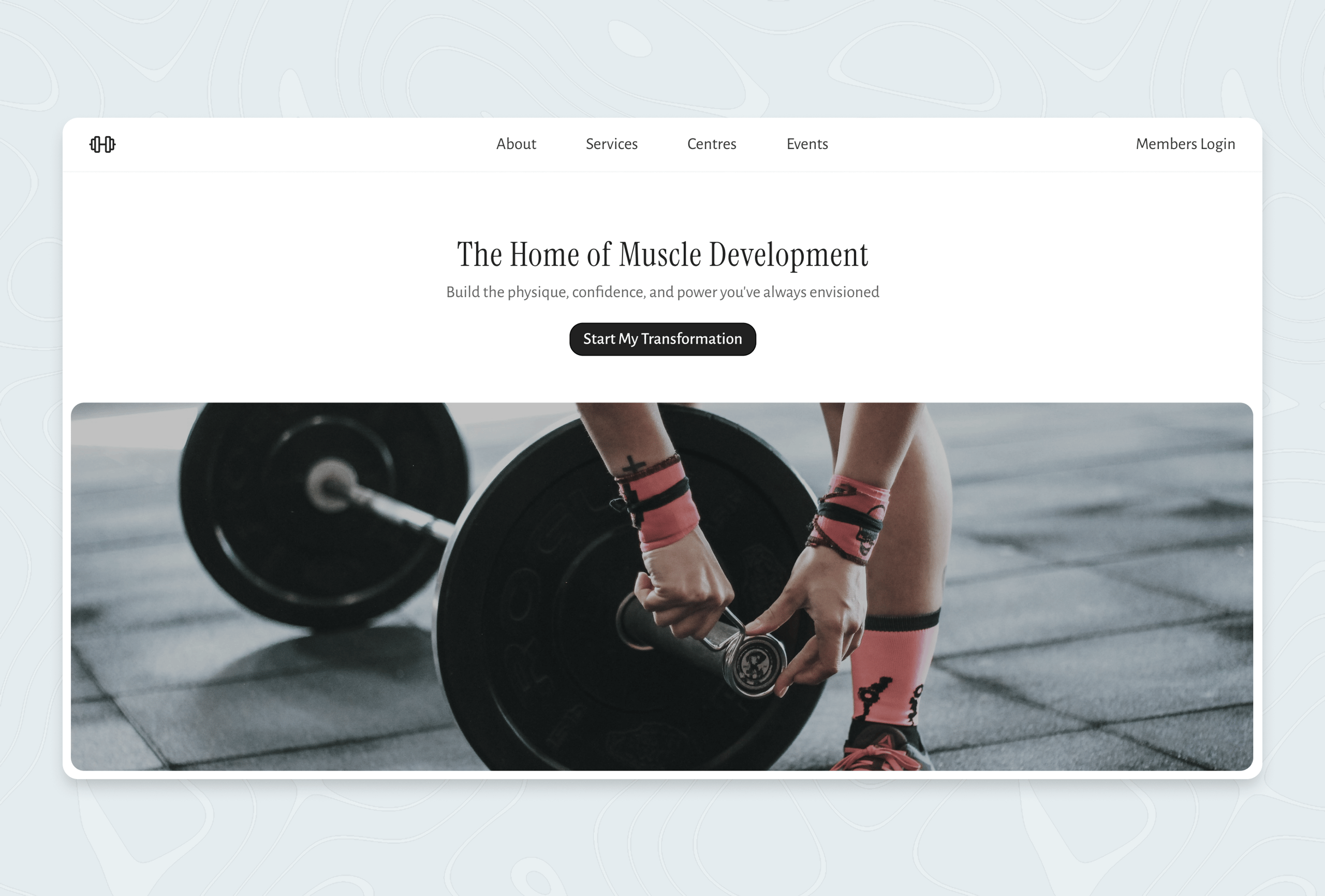 Hero Section - Fitness Website