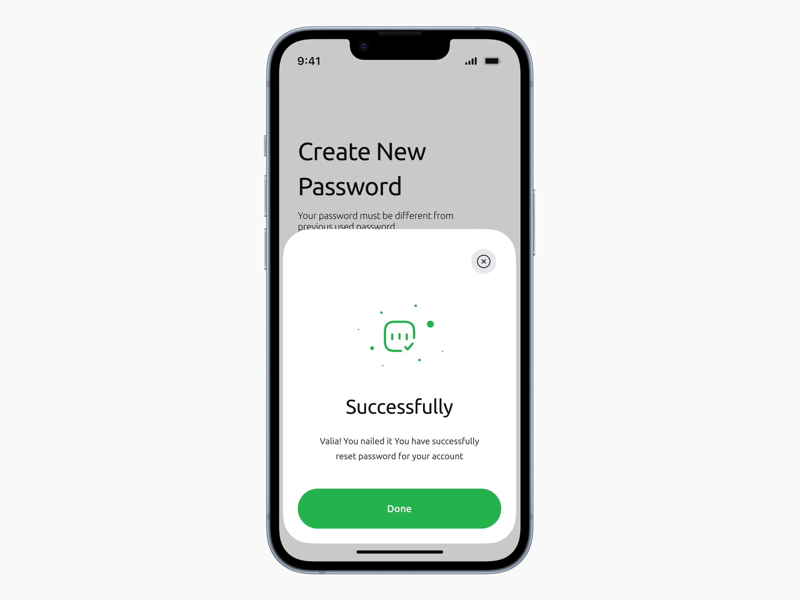 Successfully screen pop up