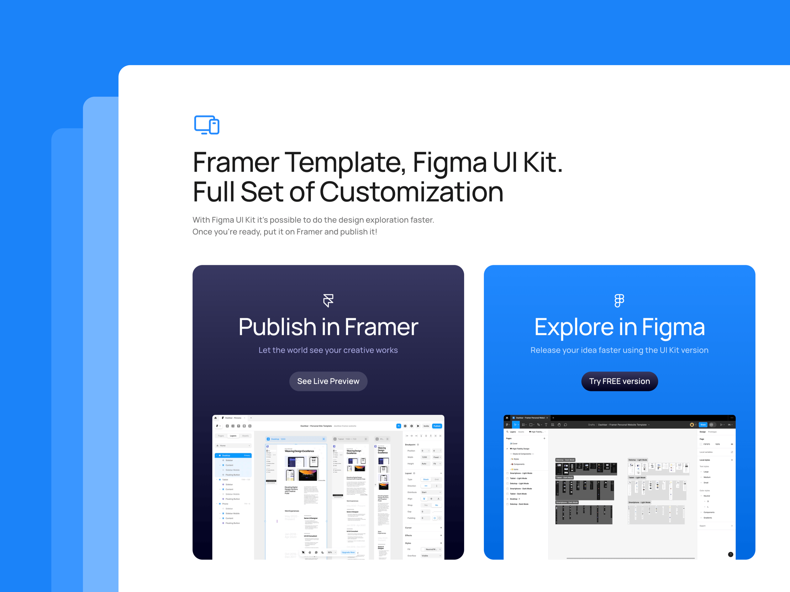 Design Kit Choice Section from FrameKit by Fariz Ikhsan | Layers
