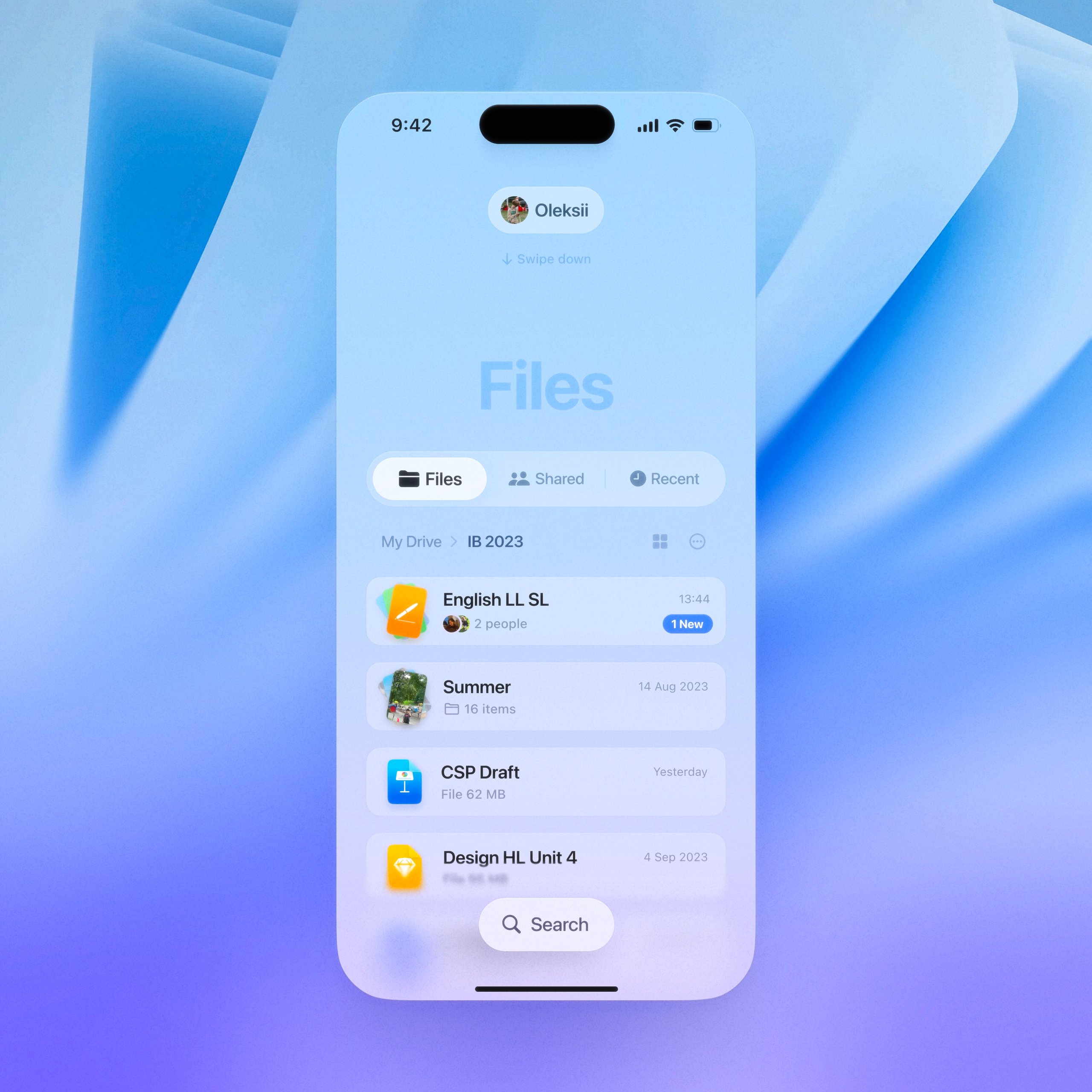 Files app ‒ iOS Concept