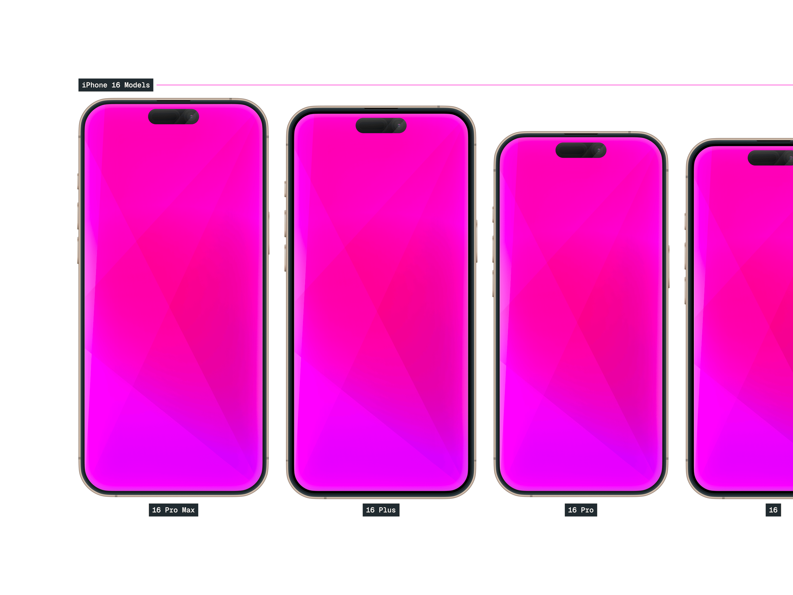 Dynamic Devices iPhone 16 Models Work-In-Progress