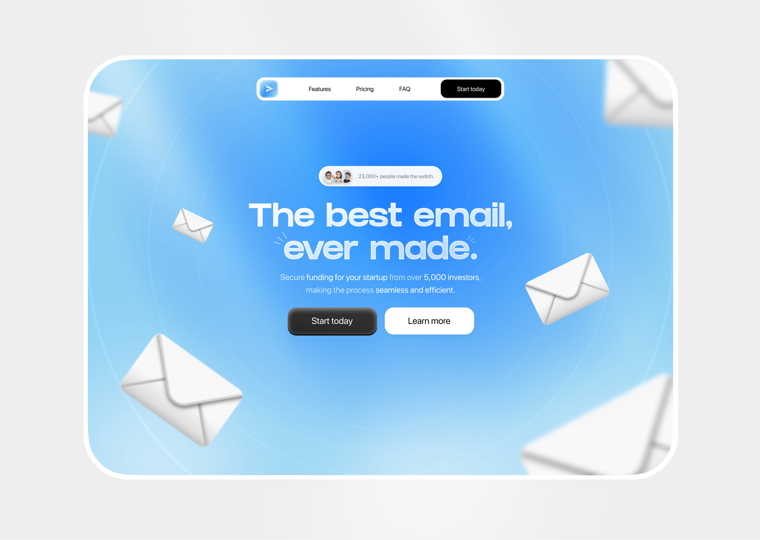 Maily - Hero Section Design