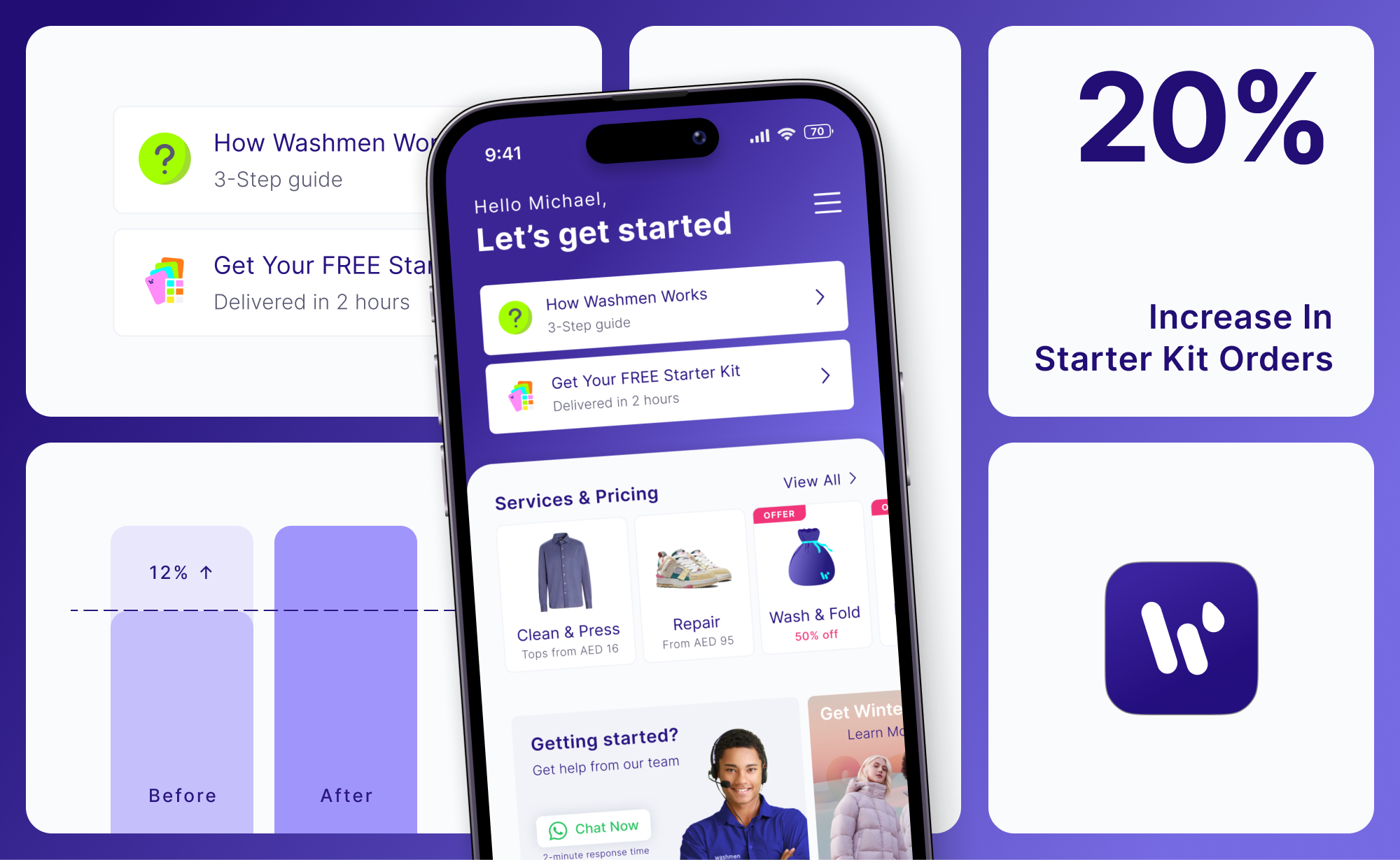 Designed an onboarding flow