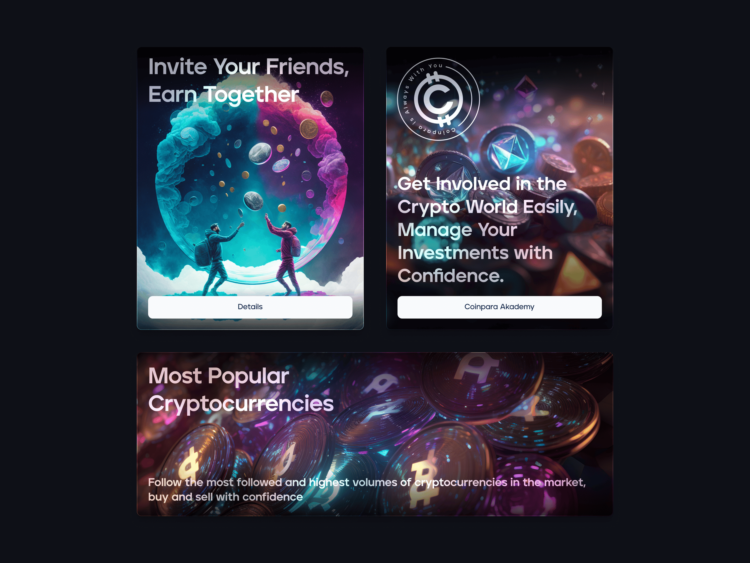 Coinpara - Featured cards