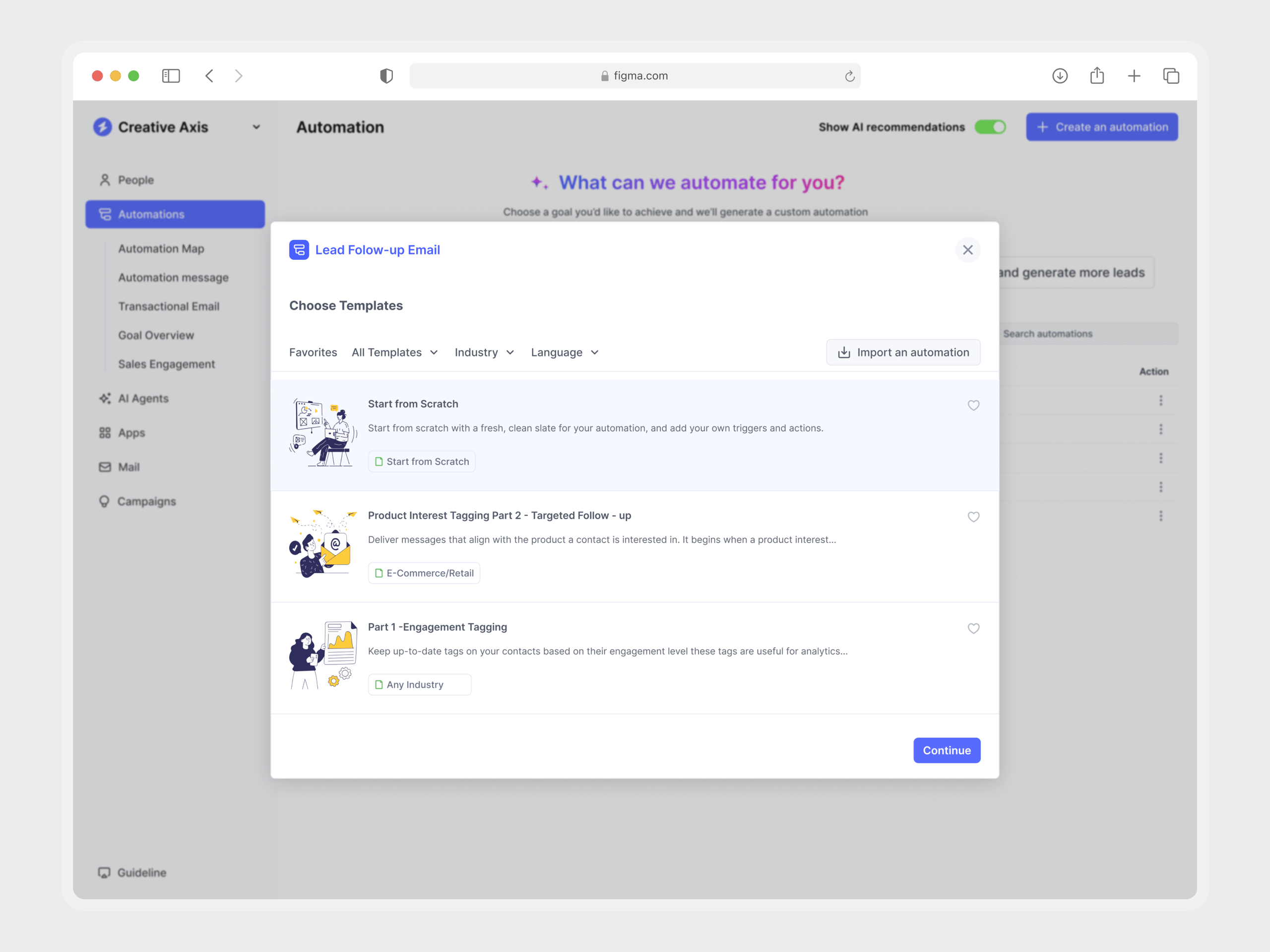 Email Marketing Automation SaaS Dashboard UI/UX Design