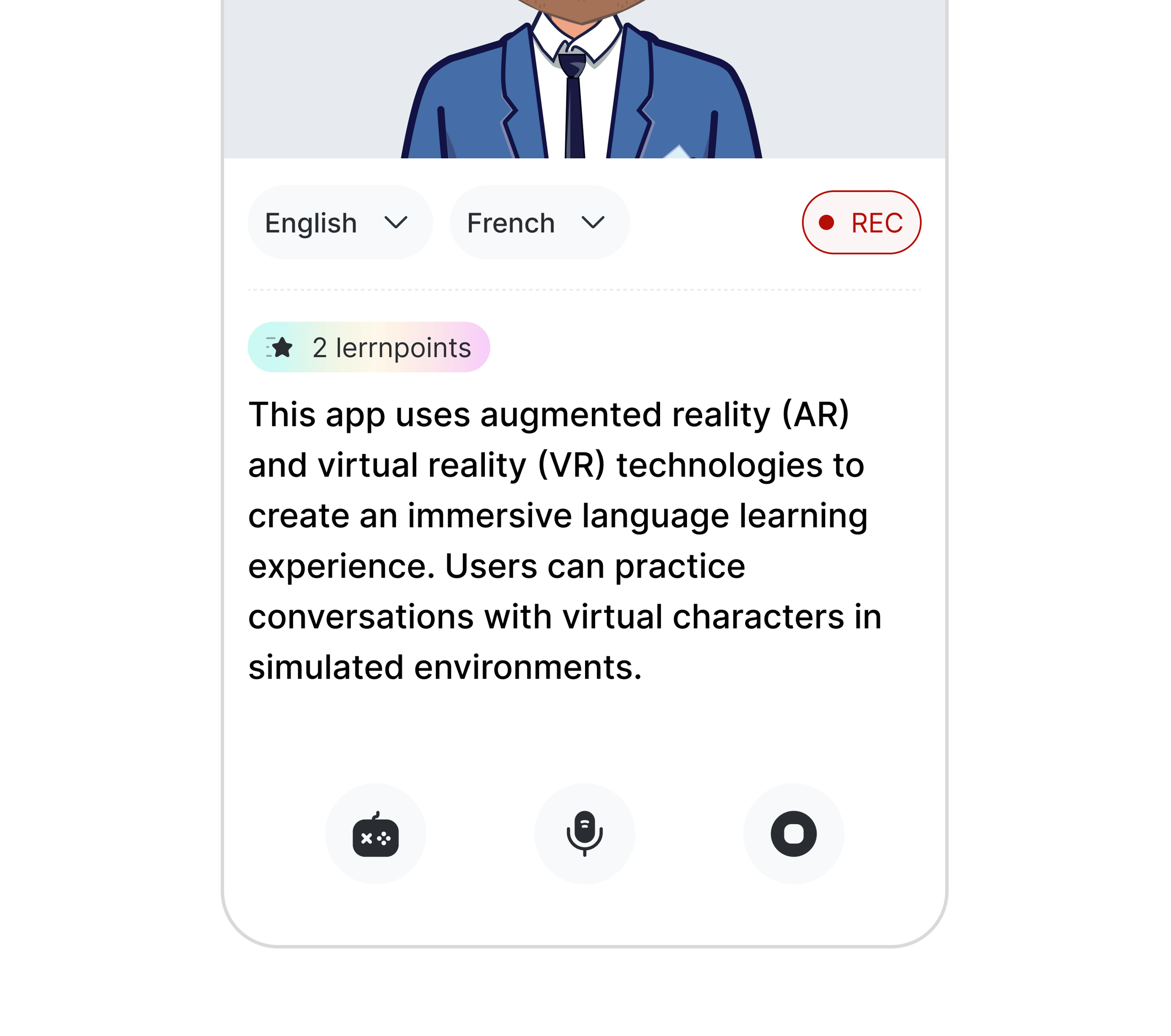 Immersive Language Learning App